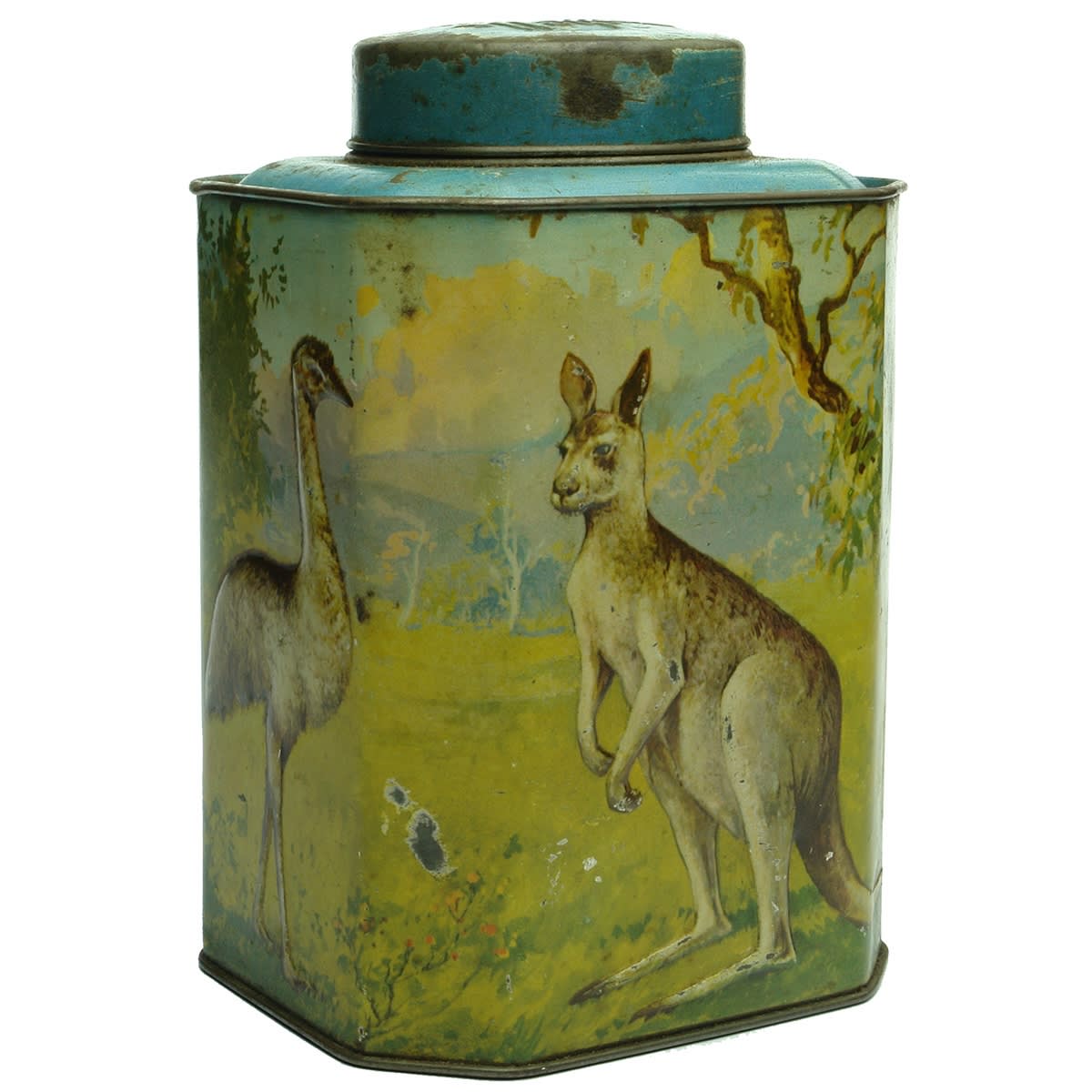 Tin. Bushell's, Tea of Flavour, Australian Fauna. 1 Pound.