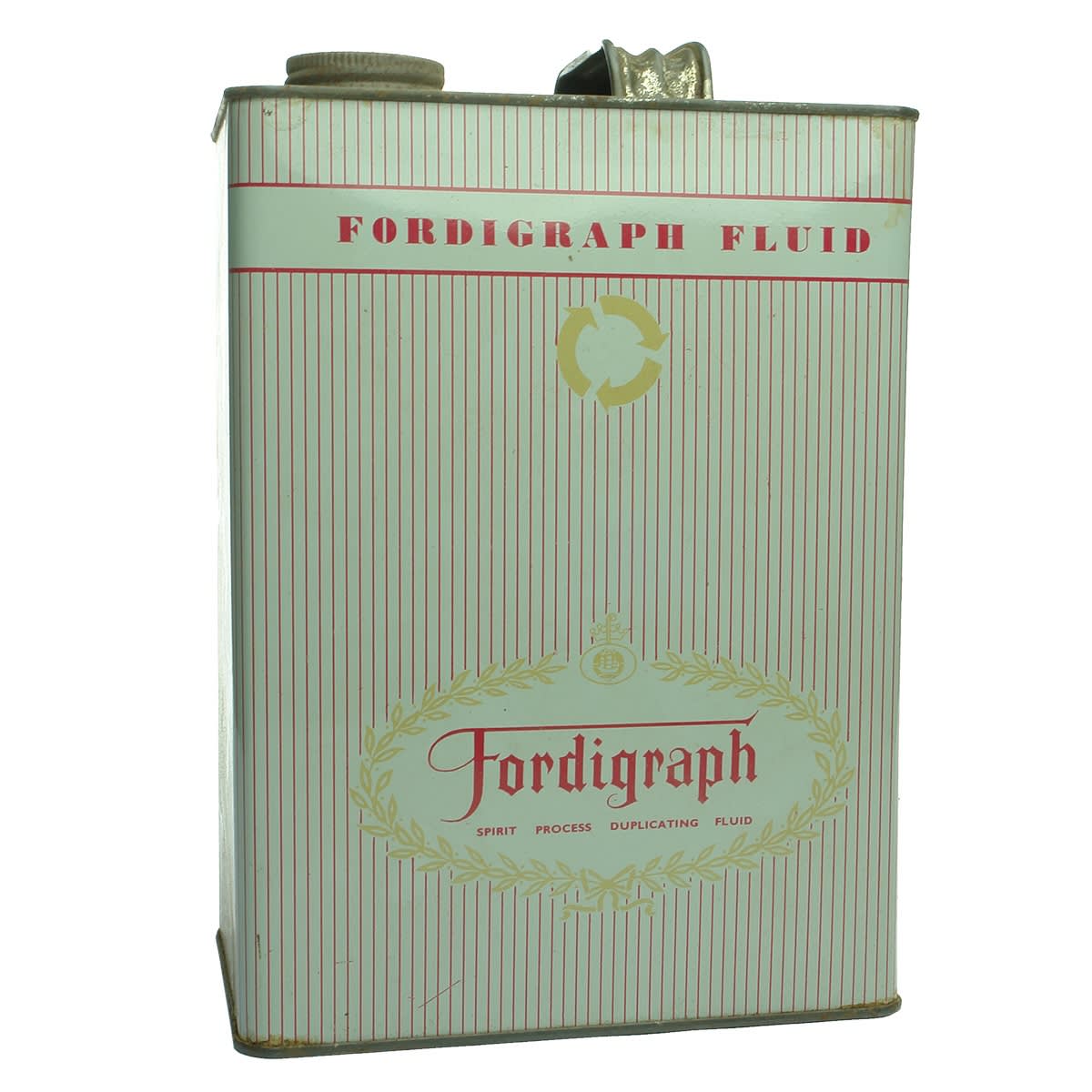 Tin. Fordigraph Fluid. 1 Gallon. (United Kingdom)