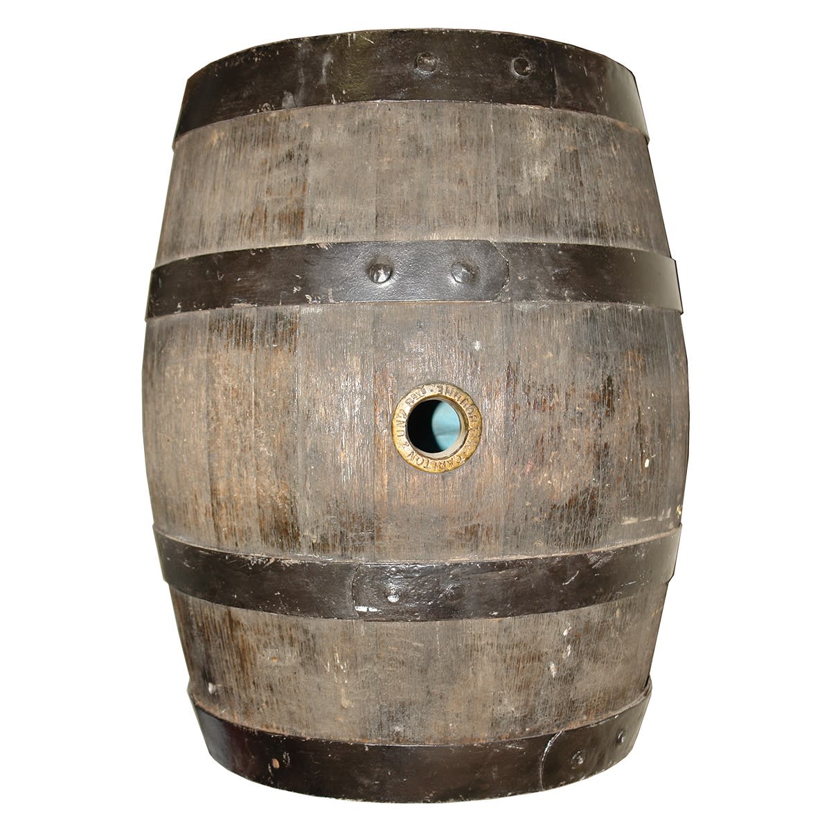 Large Beer Barrel. Carlton & United Breweries, Melbourne brass bung surround. 47086 in the ends. Too big for post, winning bidder will have to make arrangements to pick up from Whittlesea. (Victoria)