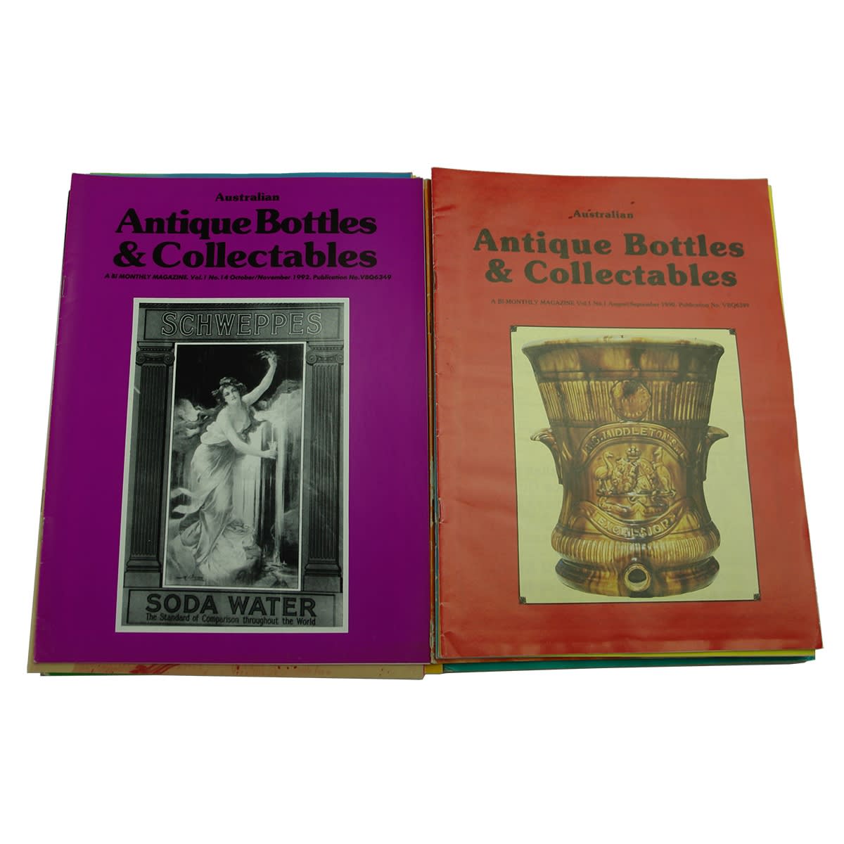 28 Copies of Australian Antique Bottles & Collectables. 1990 - 1995