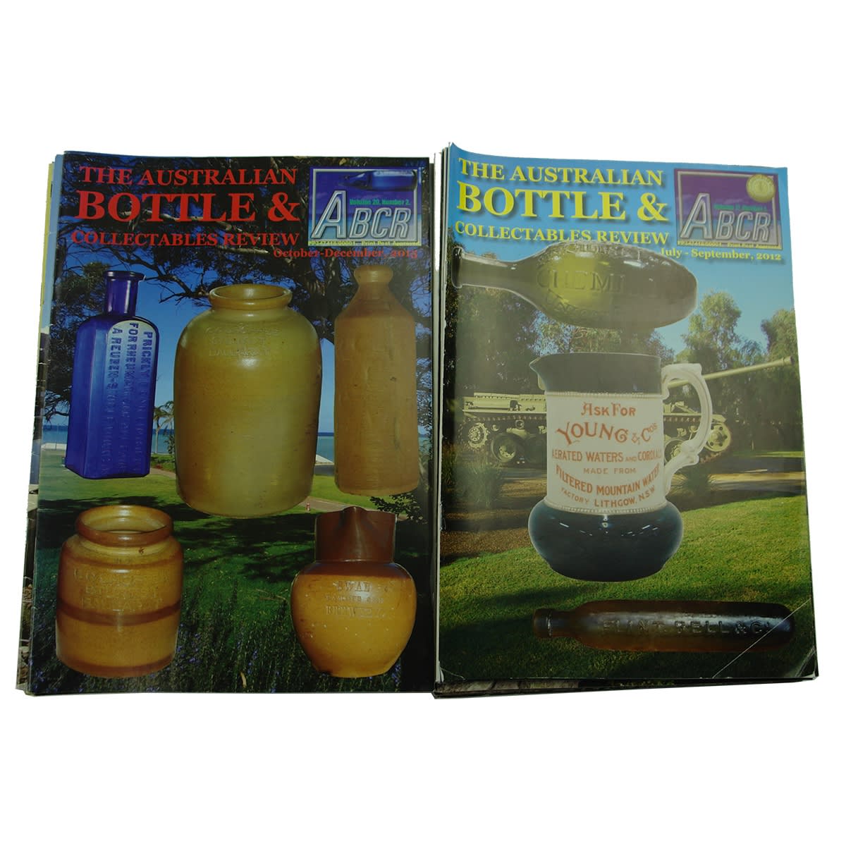 28 copies of Australian Bottle & Collectables Review. Vol 17 No 1 to Vol 24 No 1 (Missing Vol 19 No 2). 2012 - 2019.