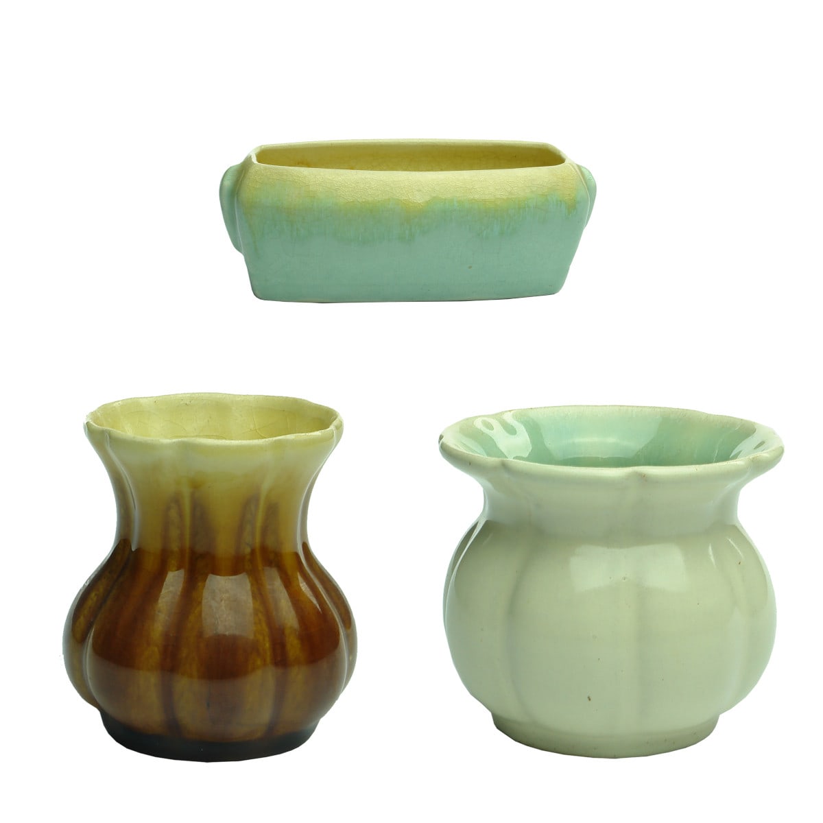 3 Pottery Vases: all McCredie NSW.