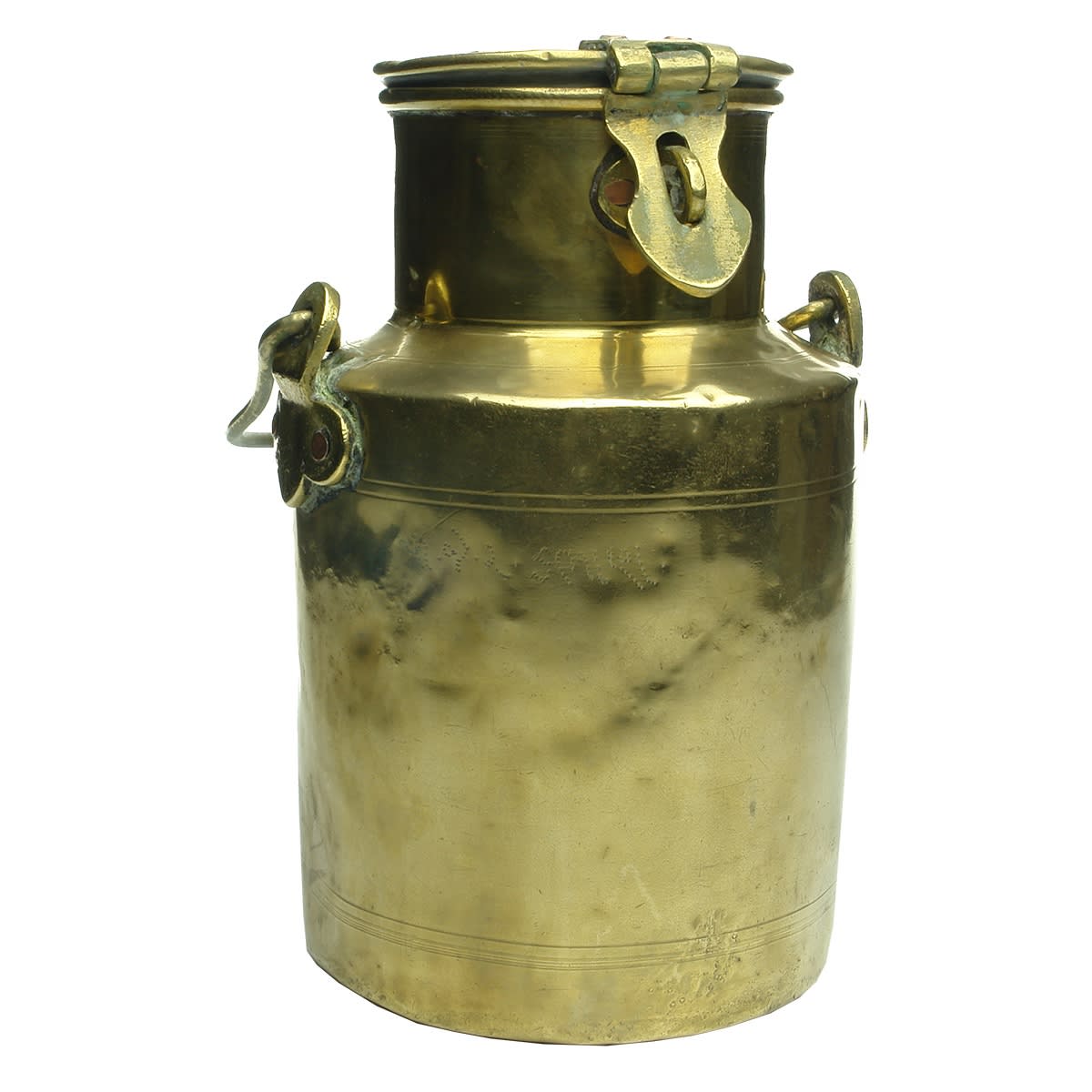 Brass billy or milk can. Bombay ? & Refining Co. BPR Bombay.