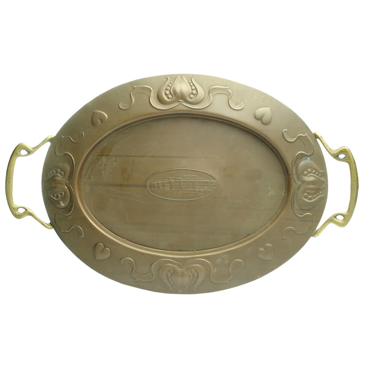 Metalware. Copper Tray for Parliament House Canberra. Made by J. S. & S in England. (ACT)