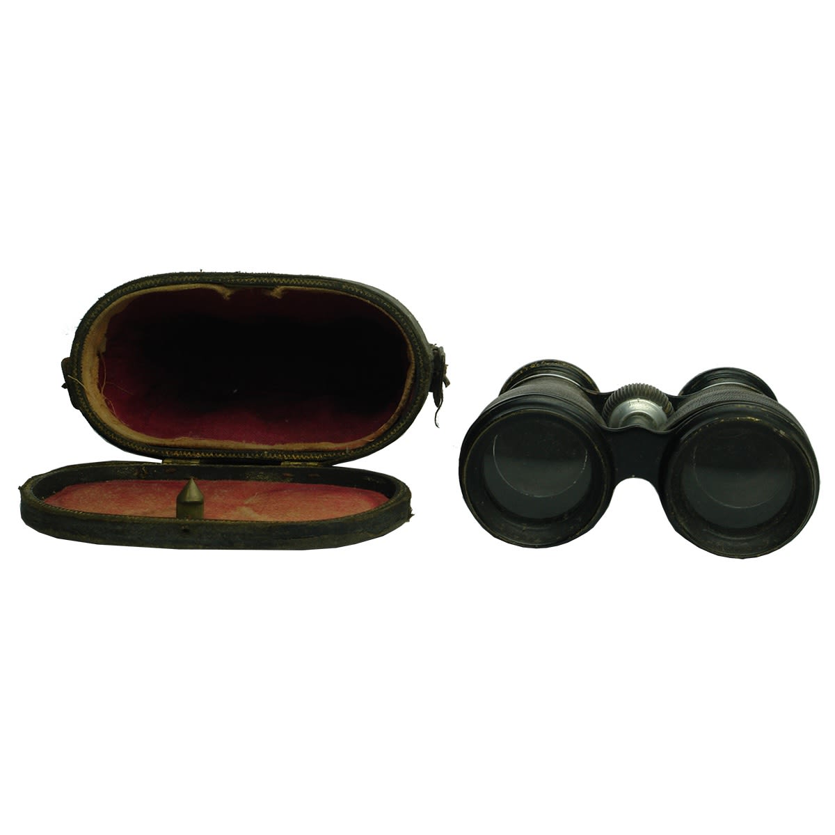 Miscellaneous. Leather Bound French Binoculars in Leather Case.