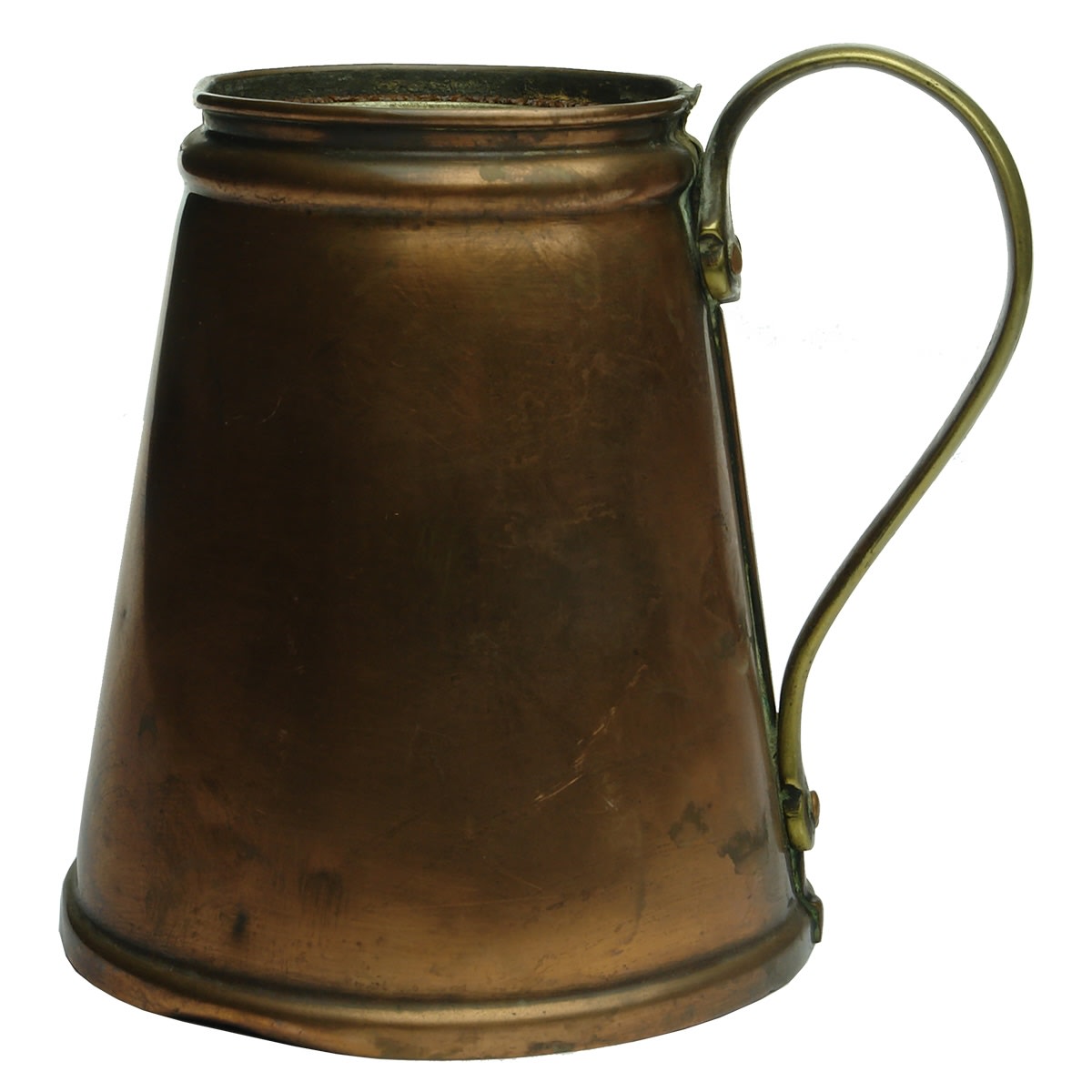 Brass & Copper jug. Benson Patent (insulated wall).