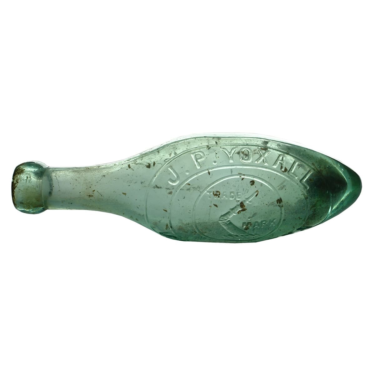 Torpedo. J. P. Yoxall, Wangaratta. Arm & Dagger. Aqua. 10 oz. (Victoria)