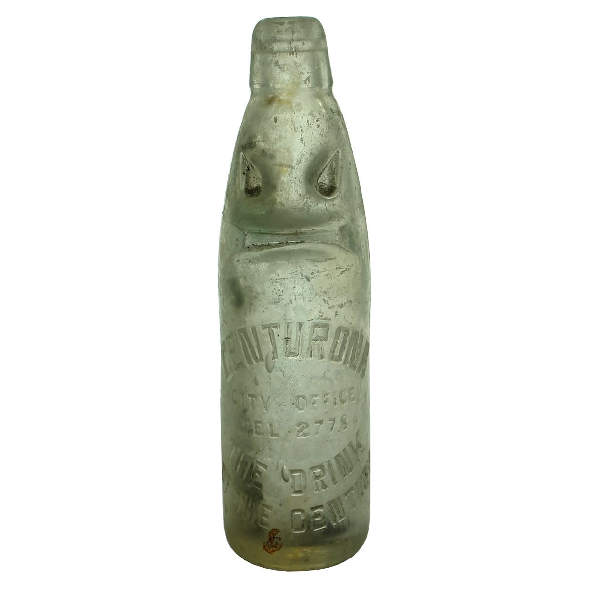 Codd. Centurona Cordial Co., The Drink of the Century, North Fitzroy. Clear. 10 oz. (Victoria)