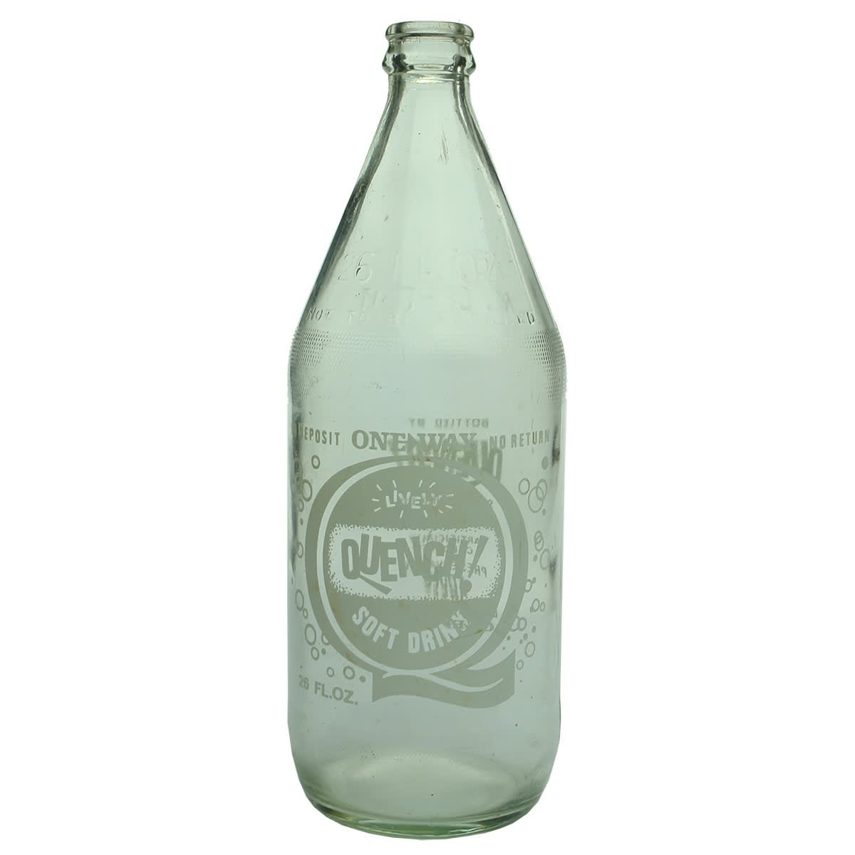 Ceramic Label One Trippa Crown Seal. Quench! Soft Drink Co. 26 oz.  (Victoria)