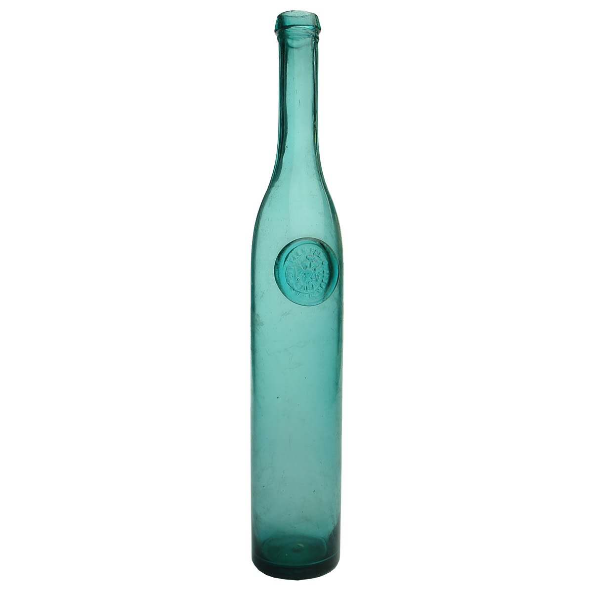 Zara Maraschino Liqueur, round, green, large.