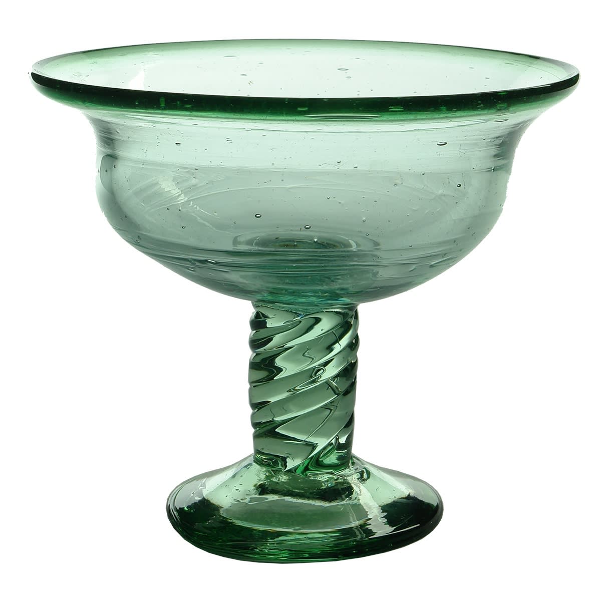 Glassware. Large Goblet with Twisted Stem and Pontil.