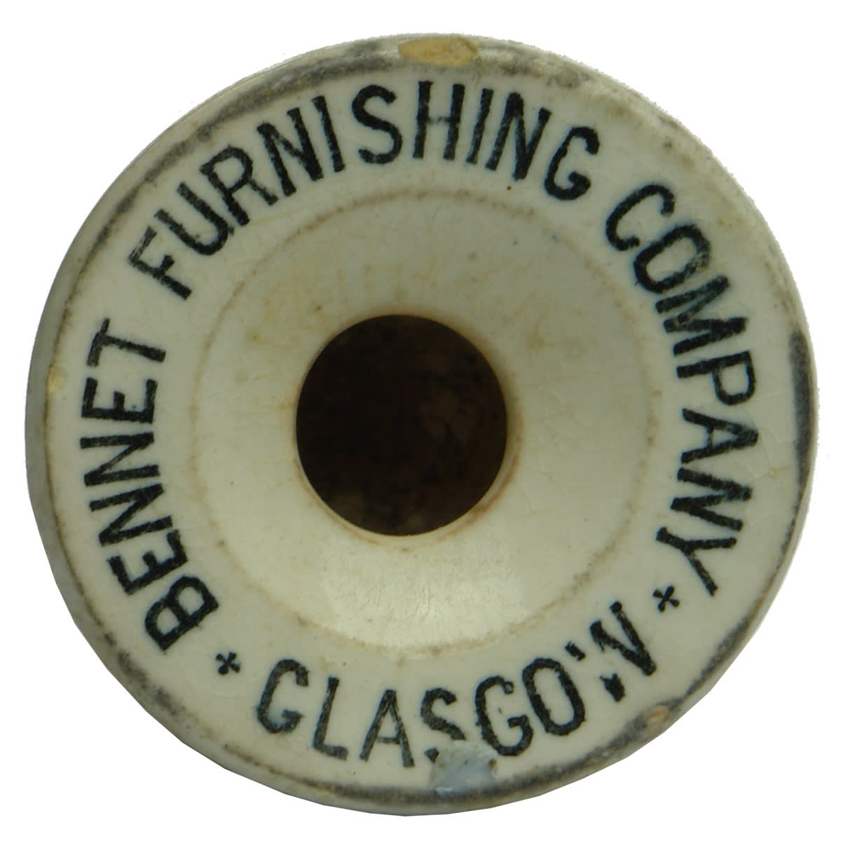 Ink. Bennet Furnishing Company, Glasgow Advertising Inkwell. (United Kingdom)