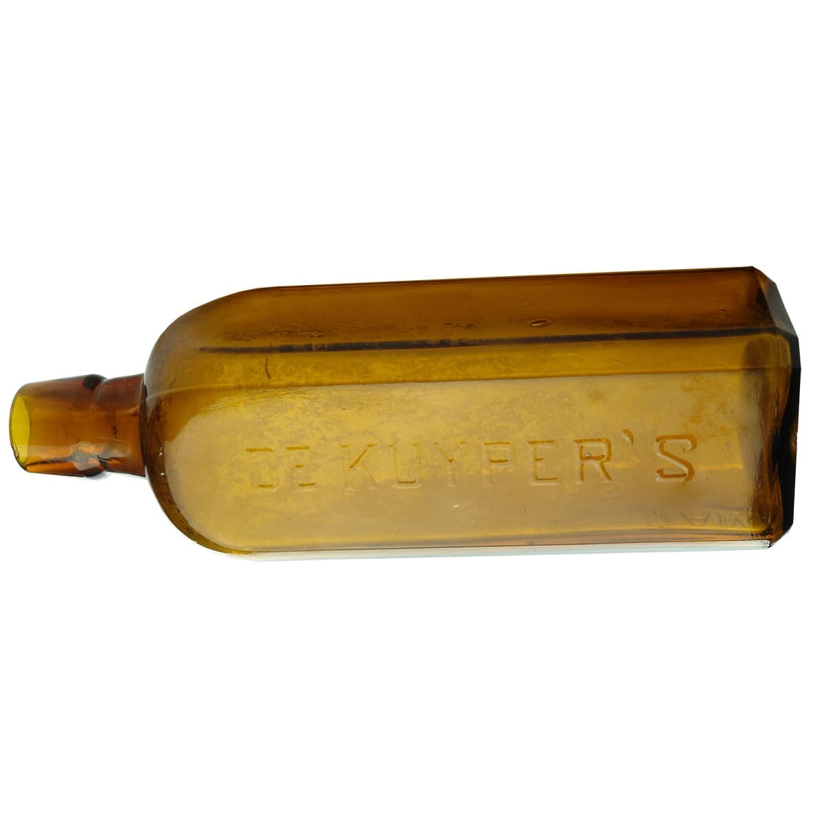 Schnapps. De Kuyper's Aromatic Schiedam Schnapps. JDKZ. Amber. Half Size.