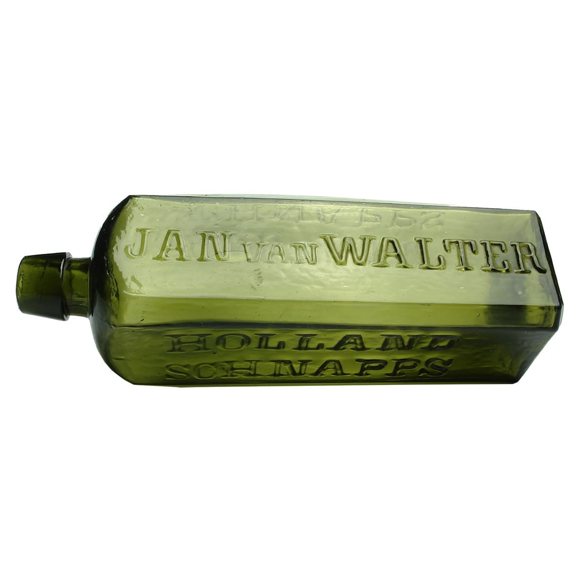 Schnapps. Jan van Walter Holland Schnapps. Olive Green. 26 oz.