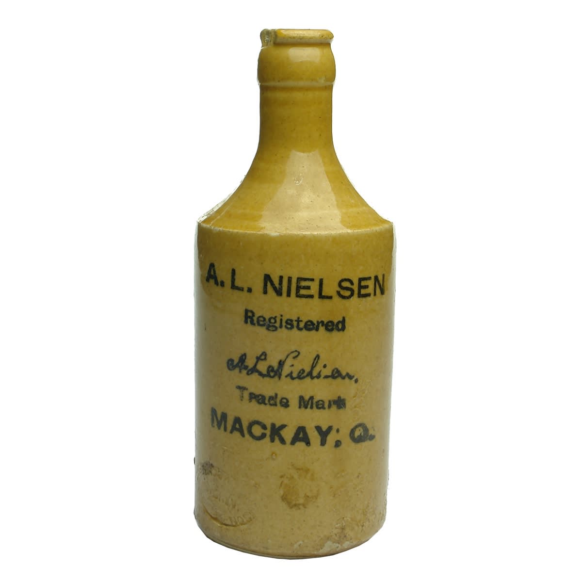 Ginger Beer. A. L. Nielsen, Mackay. All Tan. (Queensland)