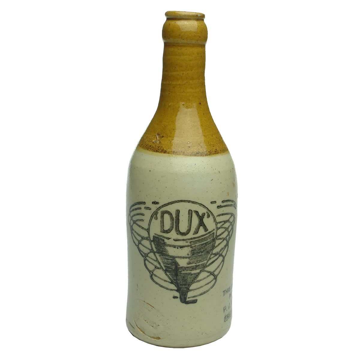 Ginger Beer. DUX, P. J. Hedgeland, Fremantle. Spinning Top. Crown Seal. (Western Australia)