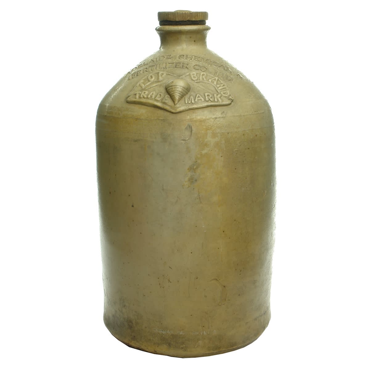 Demijohn. Adelaide Chemical & Fertilizer Co Ltd. Top Brand in slab seal. 2 Gallon. (South Australia)