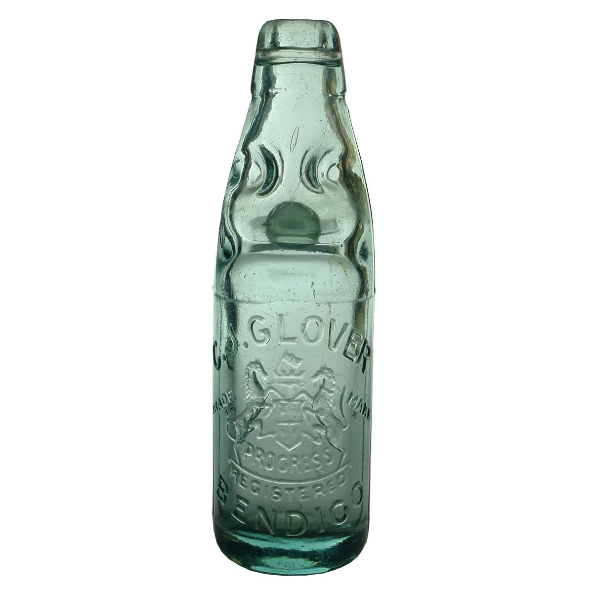 Codd. C. J. Glover, Bendigo. Dobson. Aqua. 6 oz. (Victoria)