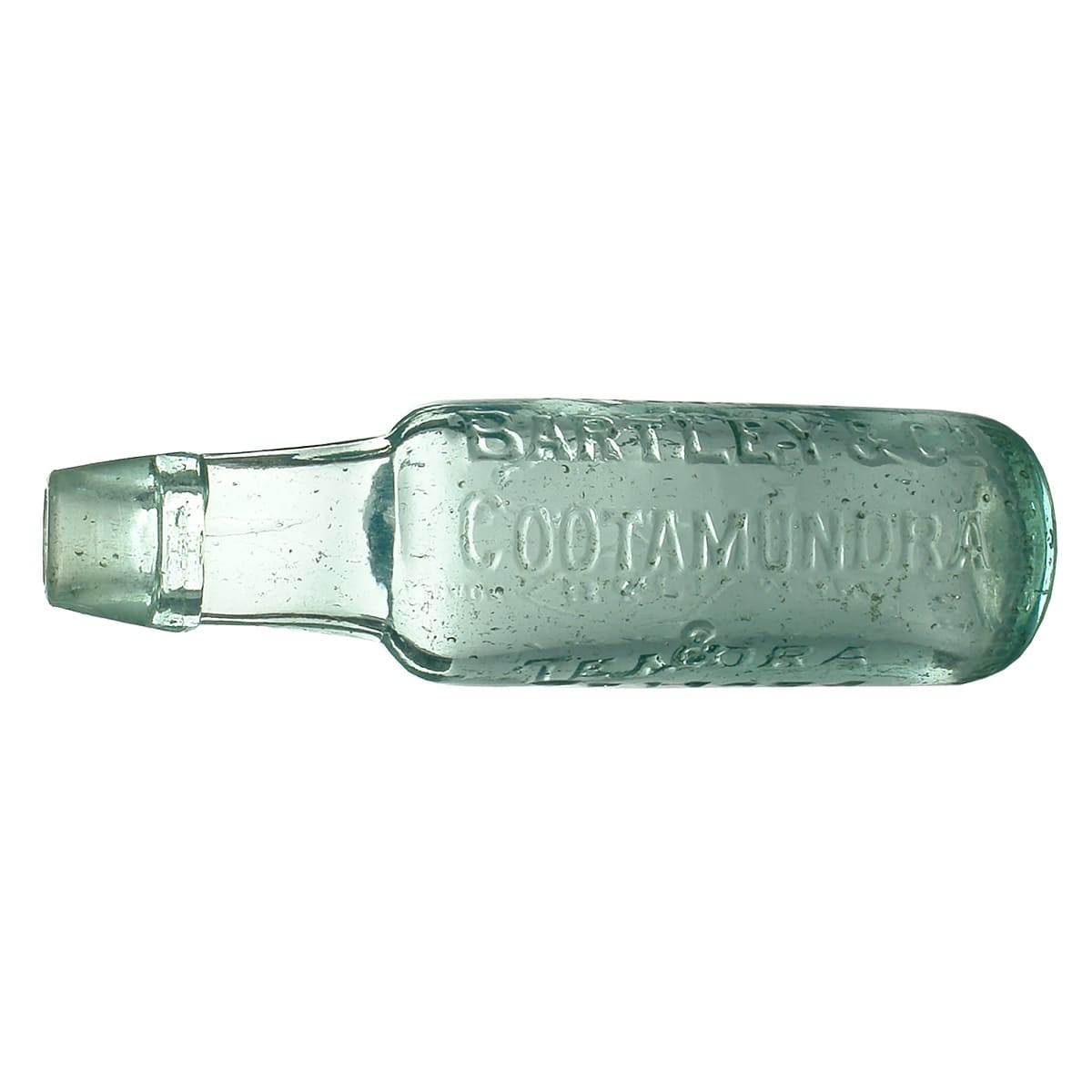 Lamont. Bartley & Co, Cootamundra & Temora. Lamonts Patent. Aqua. 6 oz. (New South Wales)