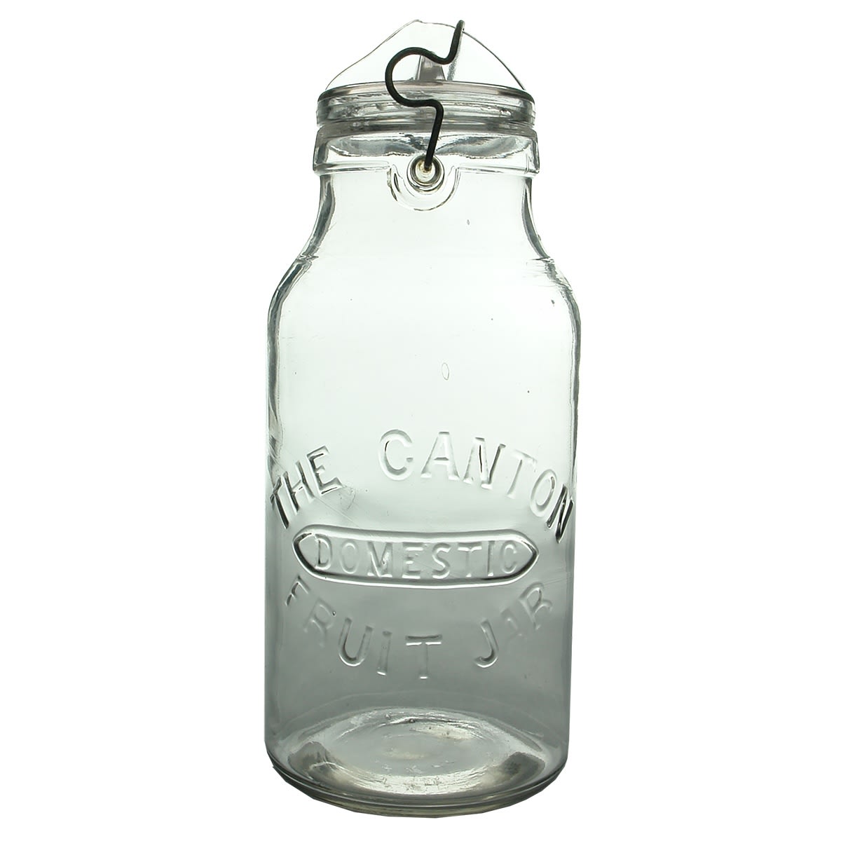 Preserving Jar. The Canton Domestic Fruit Jar. Half Gallon. Original Patent 1889 lid.