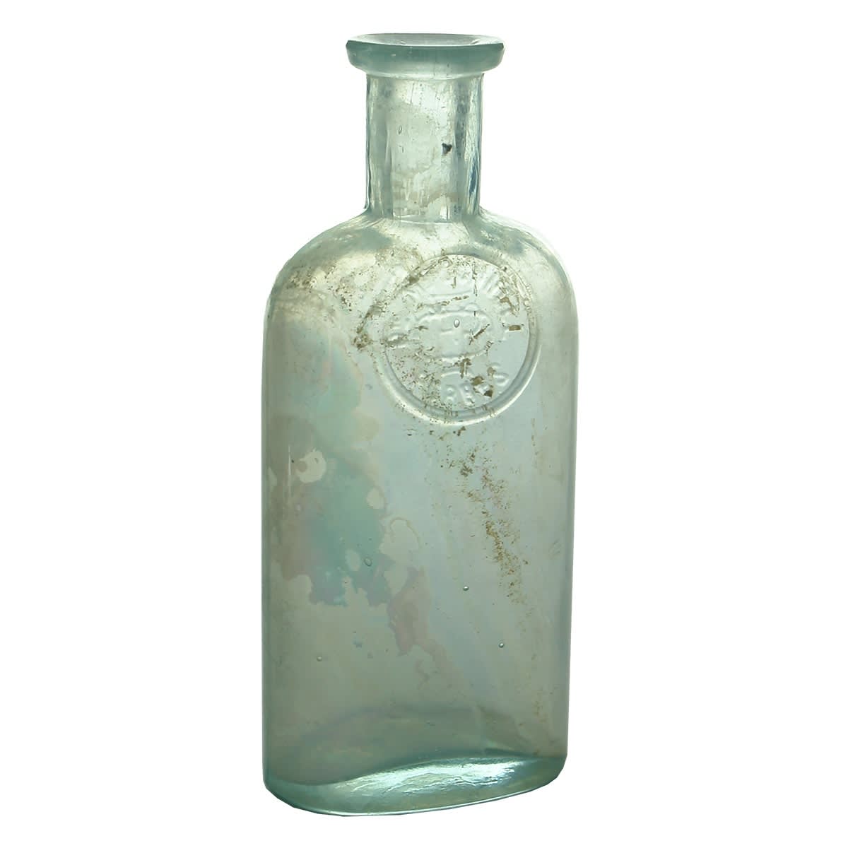 Chemist. Dr McDonnell Forbes. Monogram. Embossed shoulder seal type. Whitall Tatum. 4 oz. 132 mm. (New South Wales)