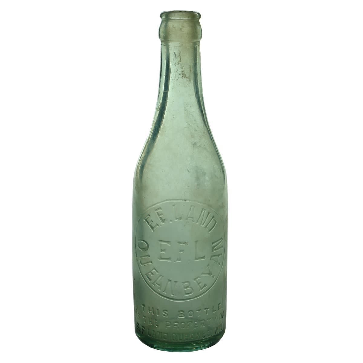 Crown Seal. E. F. Land, Queanbeyan. Champagne. Aqua. 10 oz. (New South Wales)