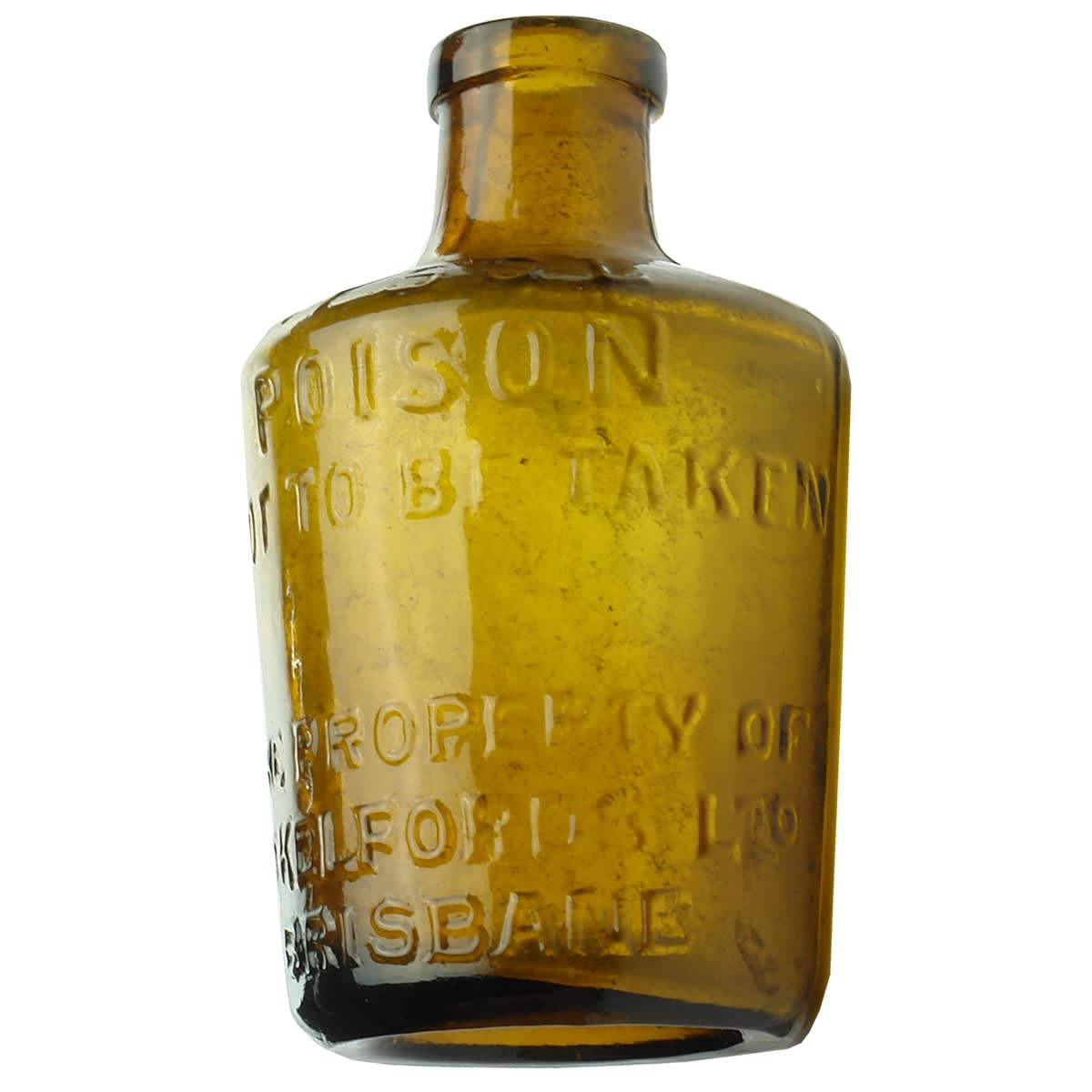 Poison. Lysol. Jeyes. Ockelfords Ltd Brisbane. Amber Jug Poison. 2 oz. (Queensland)