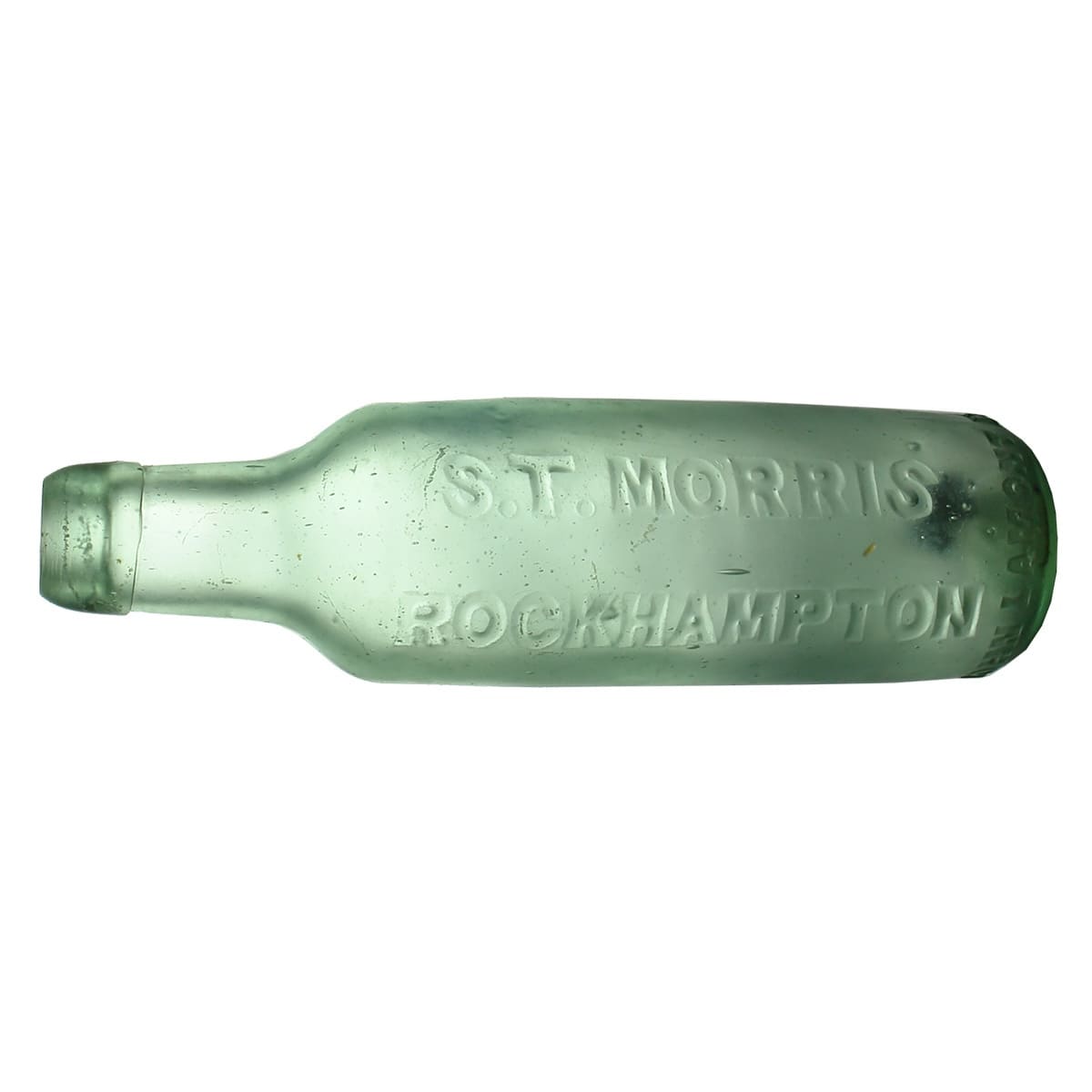 Lamont. S. T. Morris, Rockhampton. Lamonts Patent. Aqua. 10 oz. (Queensland)