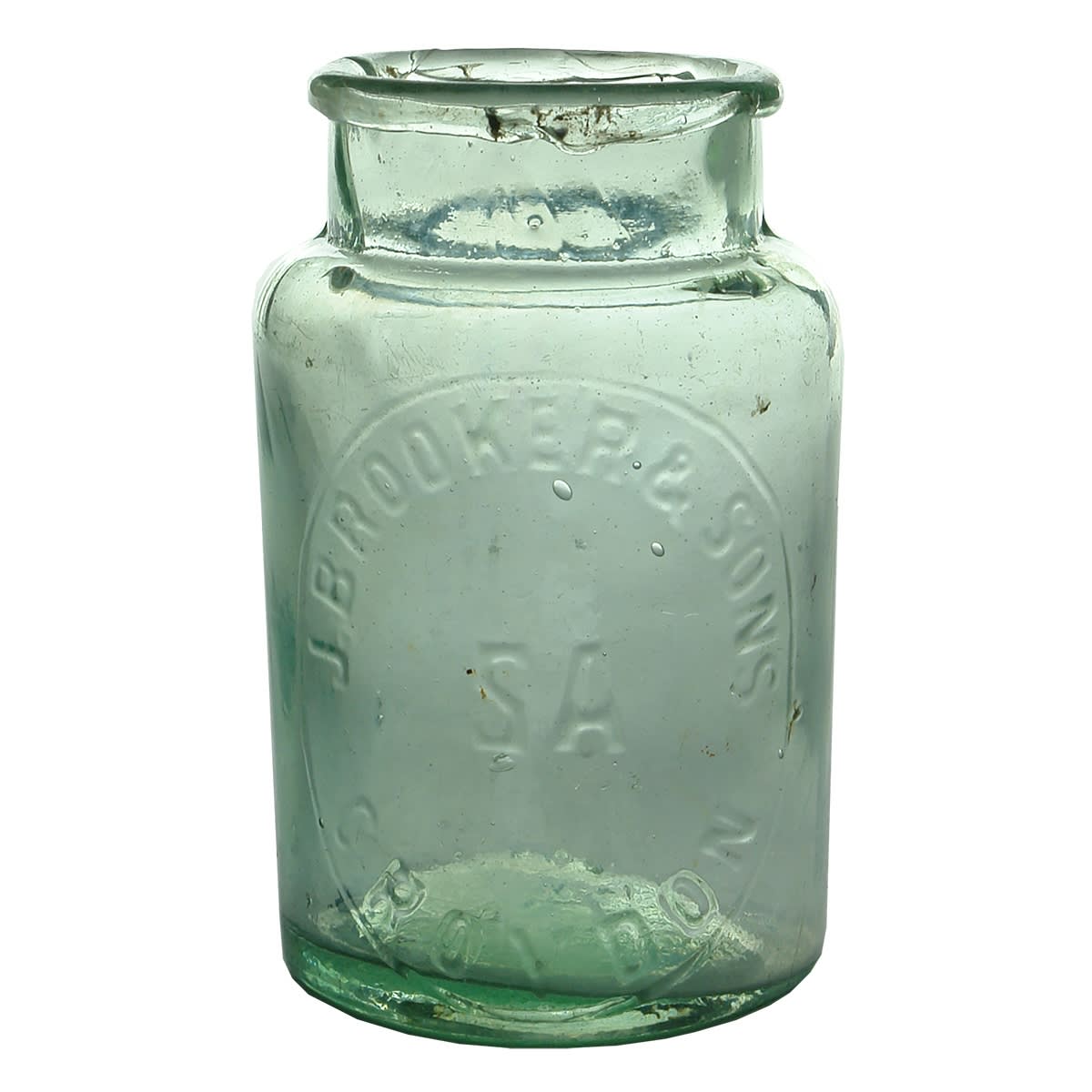 Jar. J. Brooker & Sons, Croydon. Jam. 1/2 Pint. A base mark. (South Australia)