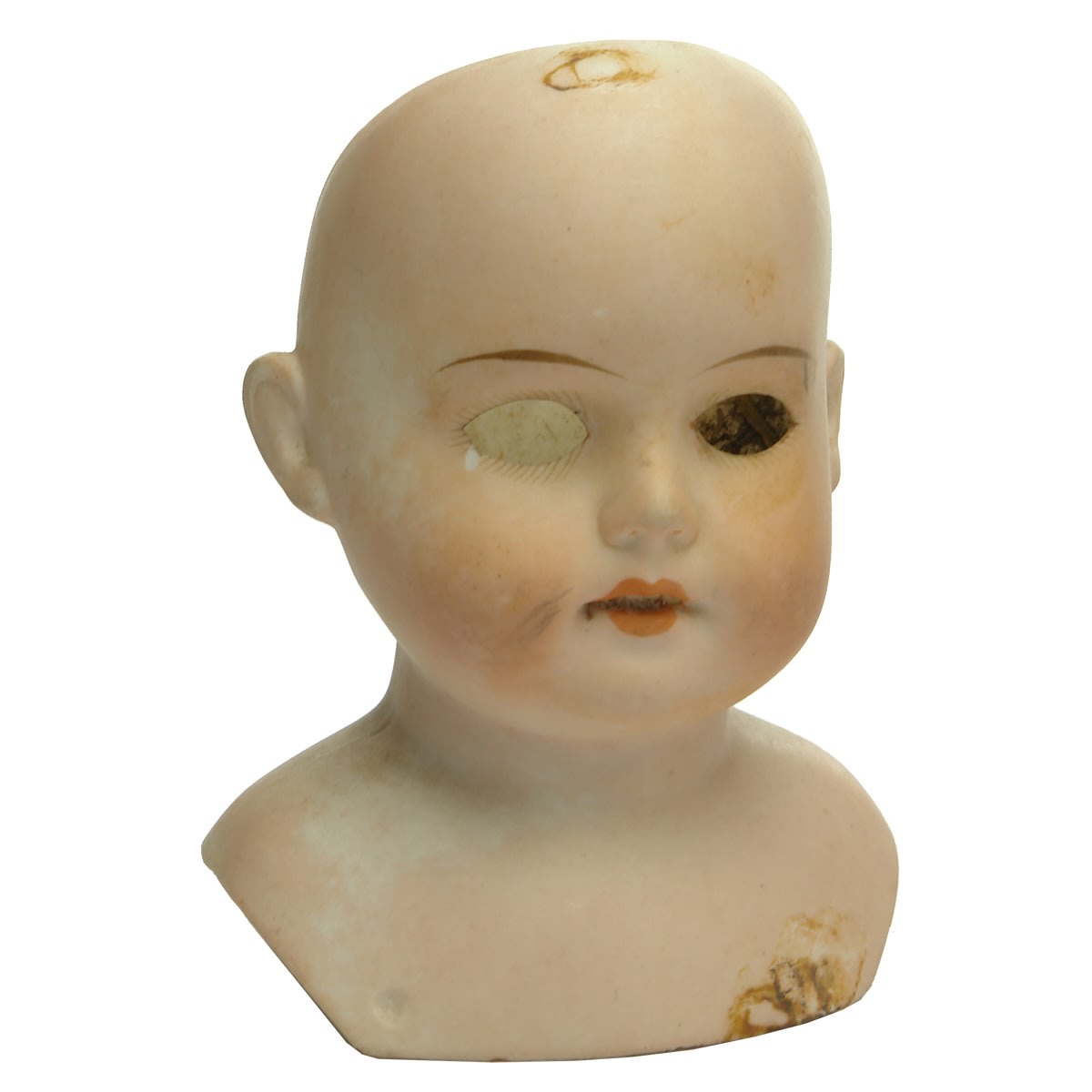 Doll. Large Bisque Shouldered Doll's Head.