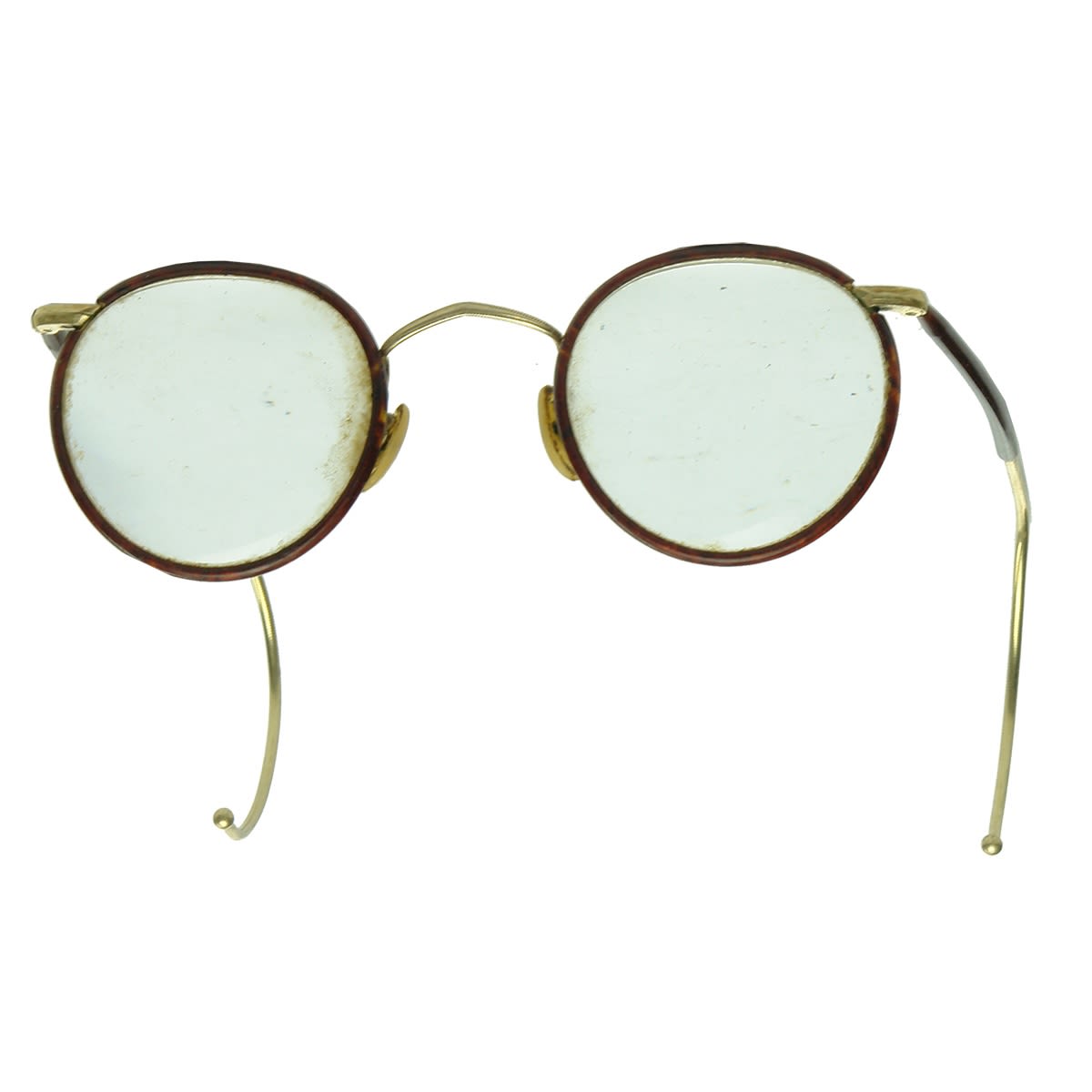 Miscellaneous. Early Pair of Gold Plate Framed Glasses.