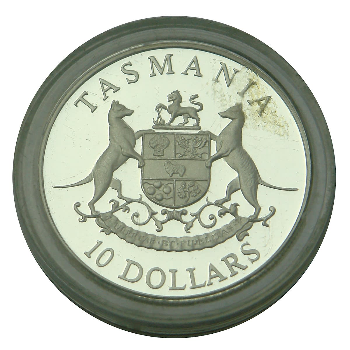 Numismatics. Proof Australian $10 Silver Coin, Tasmania, The Birds of Australia Series, 1991.