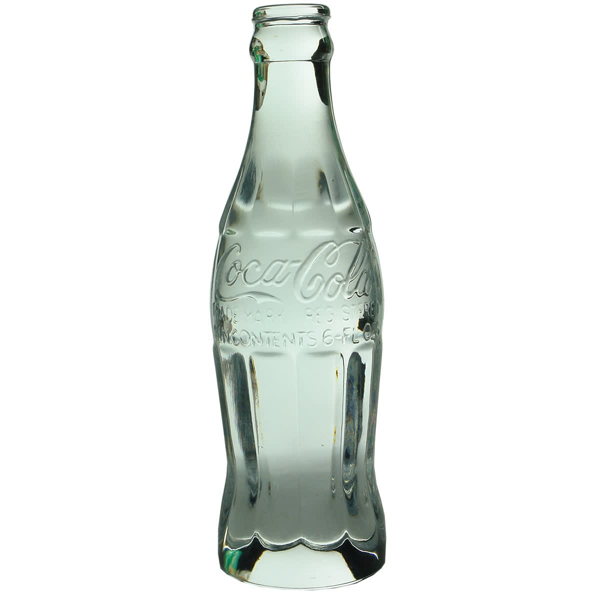 Crown Seal. SOLID Coca-Cola 6 oz Hobble Skirt Bottle - Paperweight?