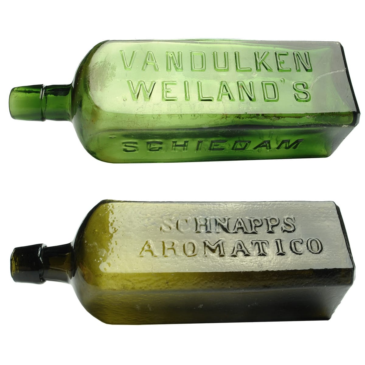 2 Schnapps: Vandulken Weiland's and black Schnapps Aromatico.