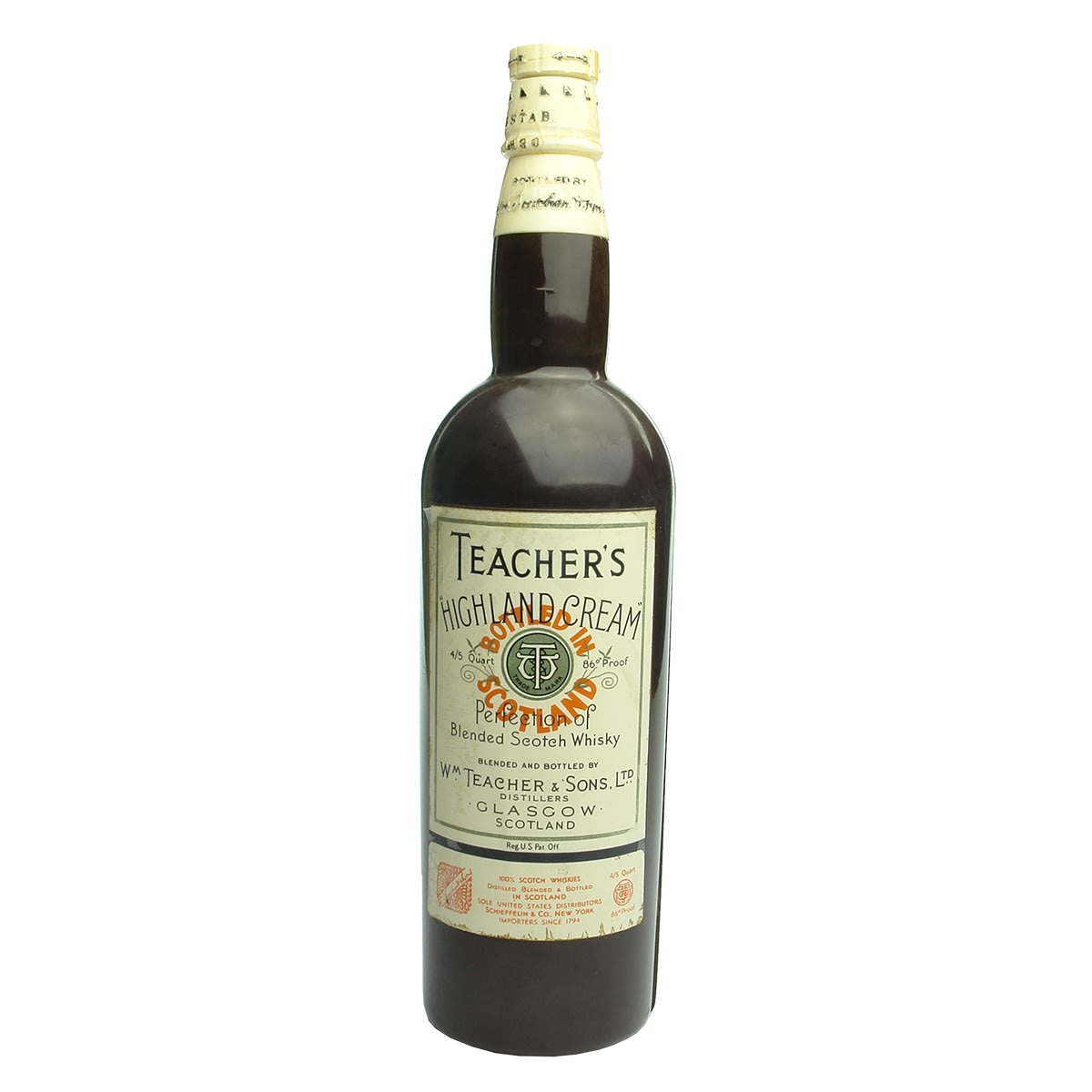 Bottle shaped Radio! Teacher's Highland Cream Scotch Whisky. Schieffelin & Co New York US Distributors.