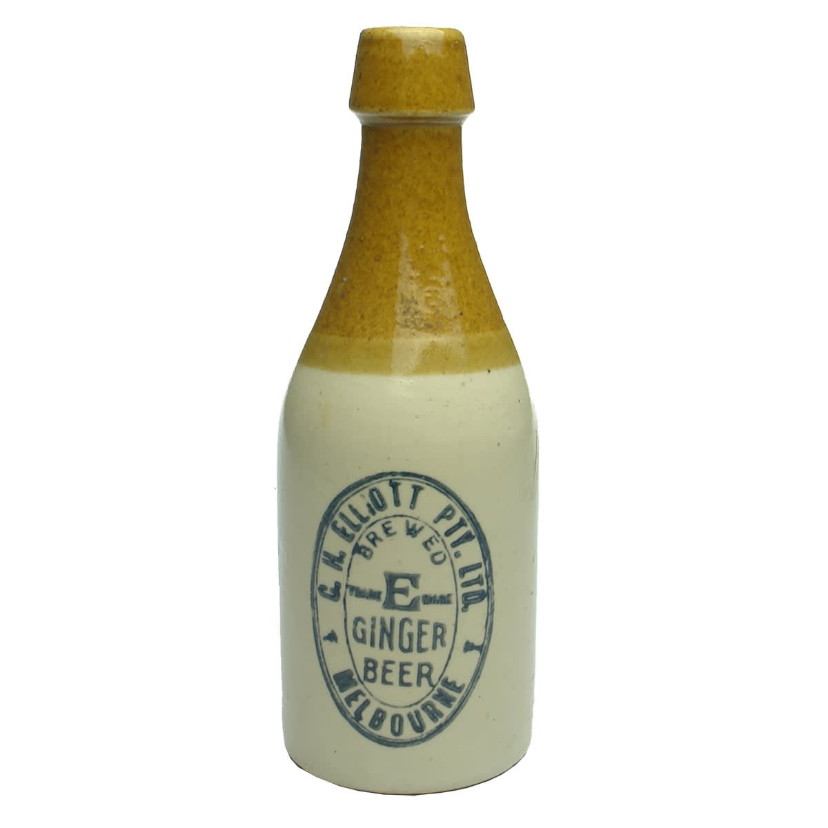 Ginger Beer. G. H. Elliott Pty Ltd, Melbourne. Tan Top. 10 oz. (Victoria)