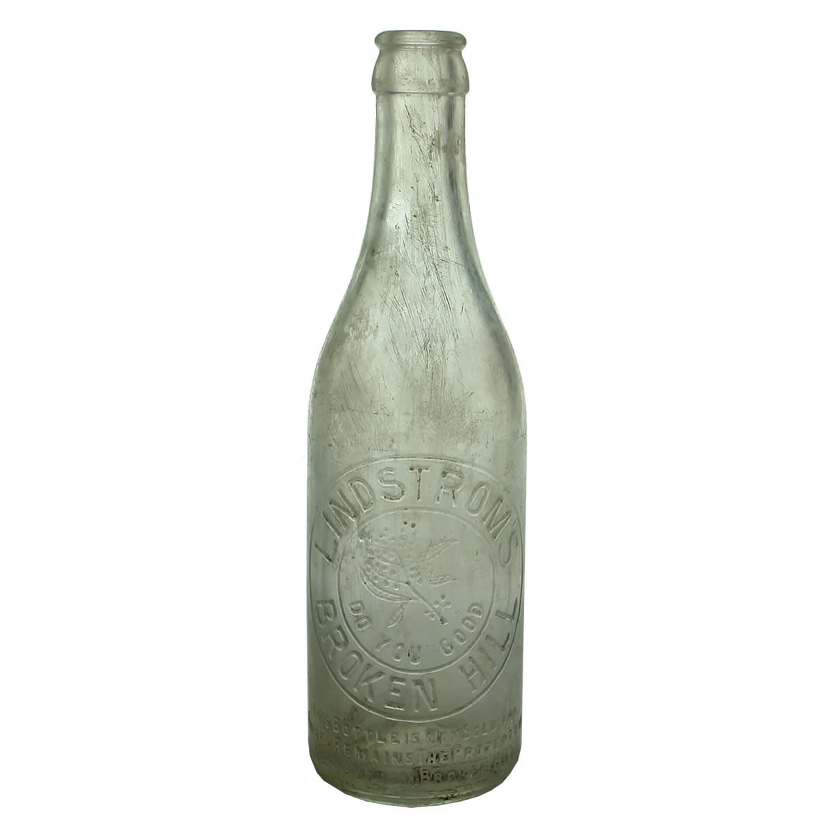 Crown Seal. Lindstrom's Broken Hill. Wattle do you good. Clear. 10 oz. (New South Wales)