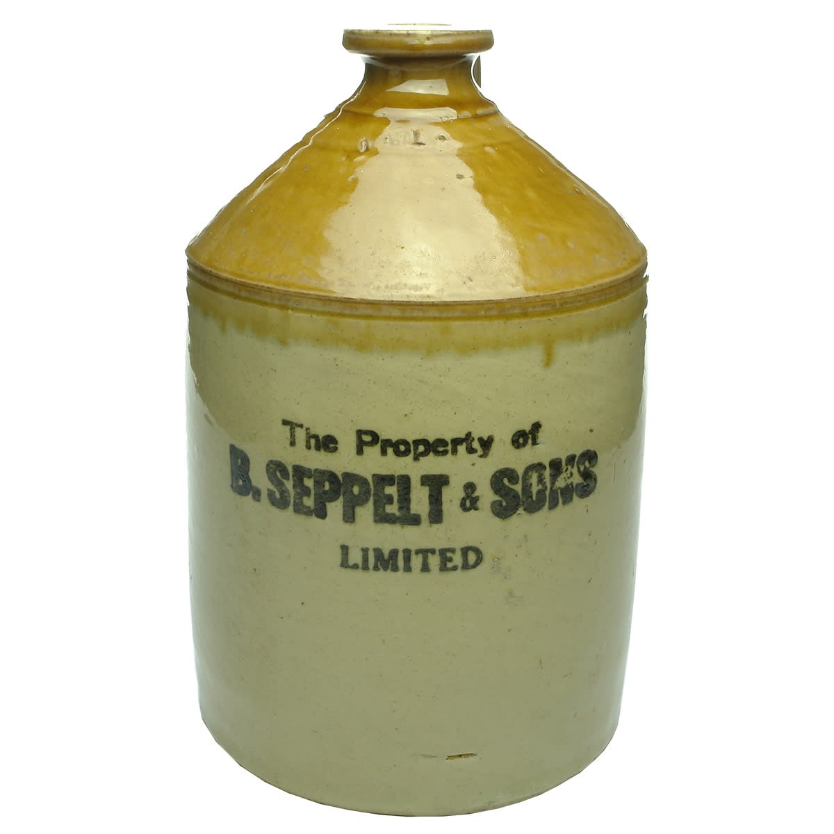 Demijohn. B. Seppelt & Sons Limited. One Gallon. Printed. (South Australia)