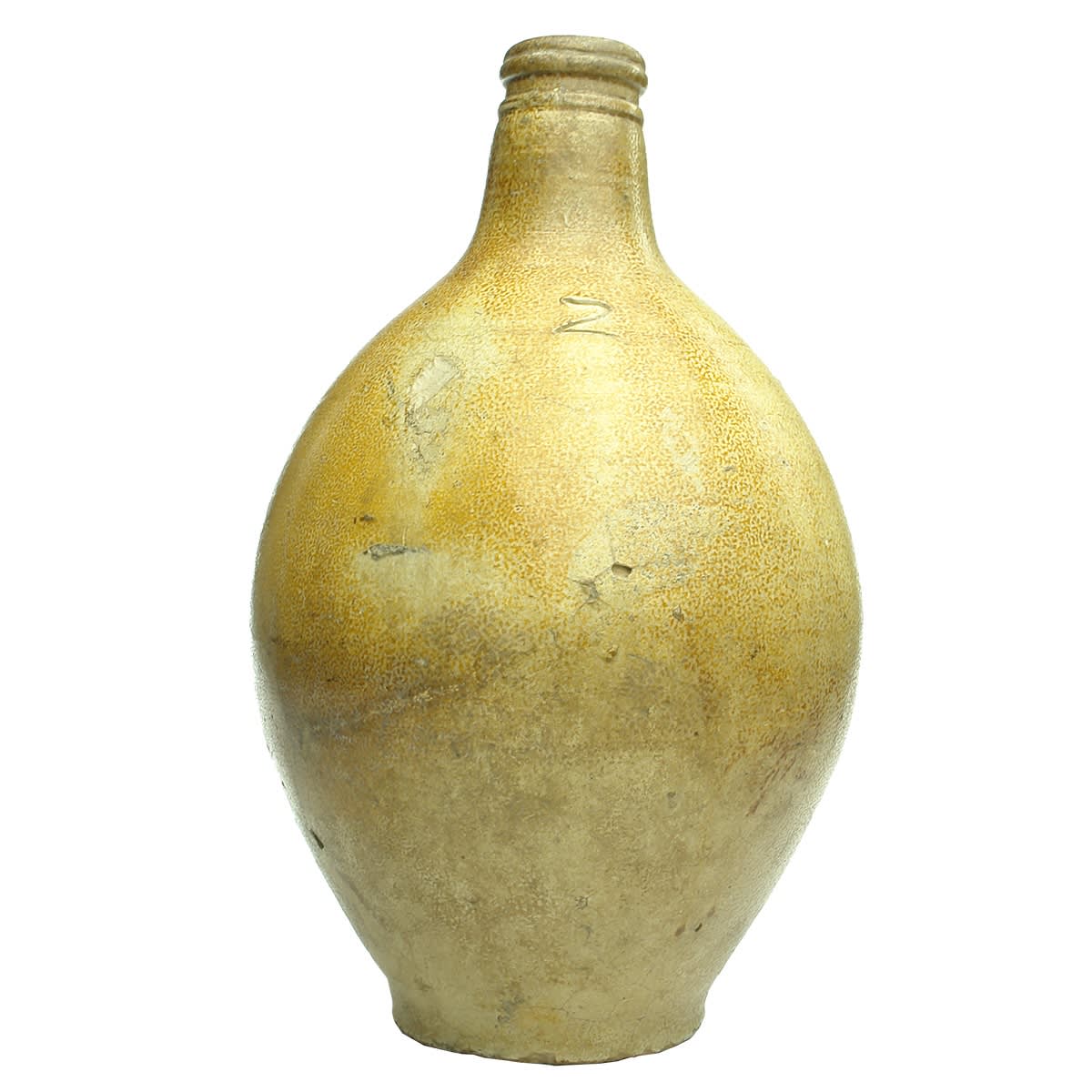 Bellarmine or Bartmann Jug. Z or 2 engraved in neck.