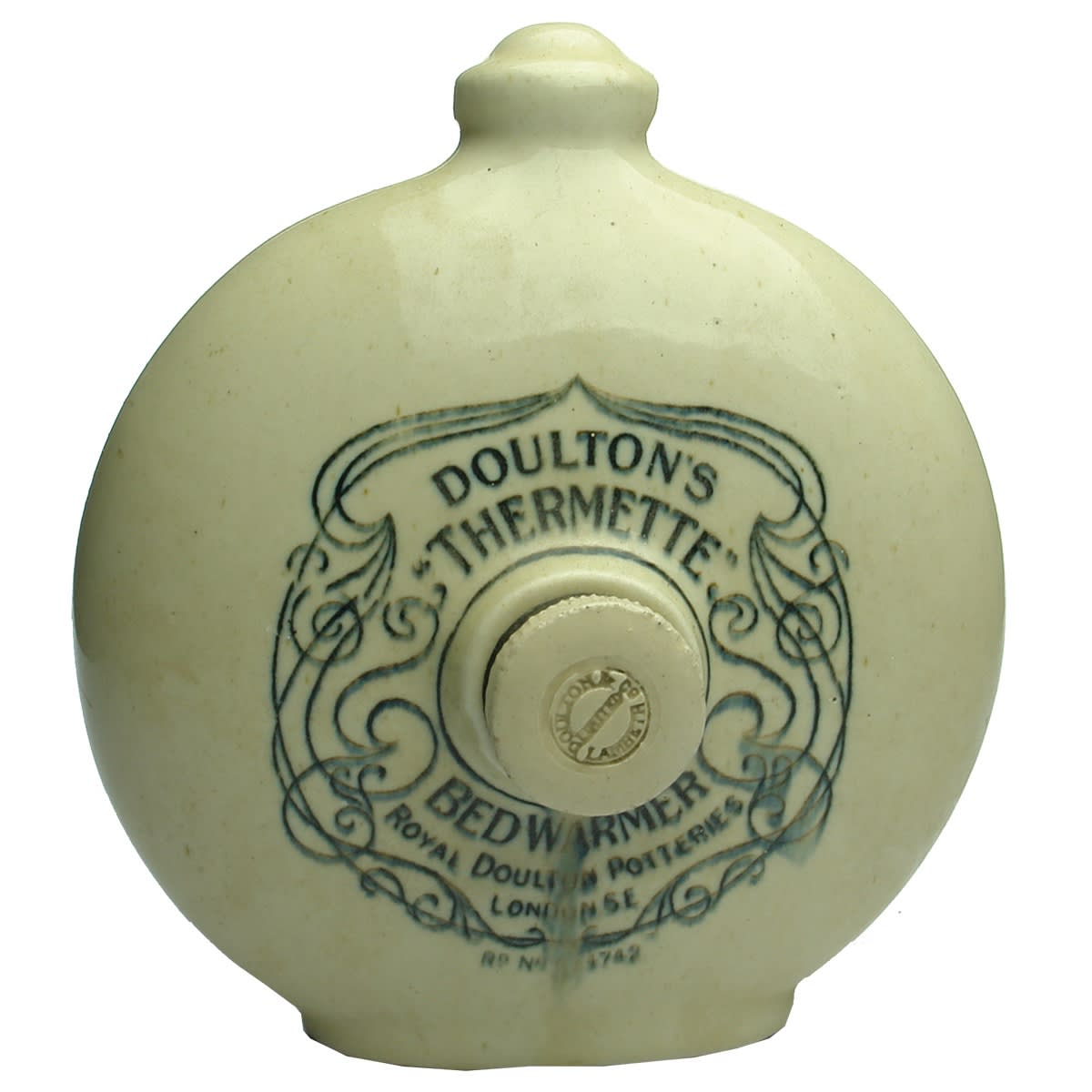 Pottery. Doulton's "Thermette" Bedwarmer. (United Kingdom)