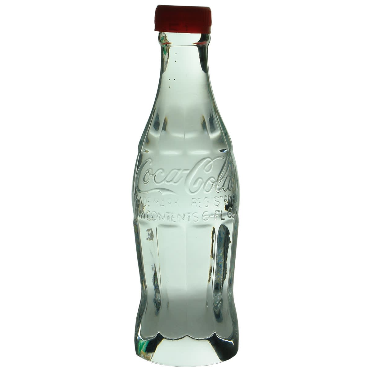 Crown Seal. SOLID Coca-Cola 6 oz Hobble Skirt Bottle - Paperweight?