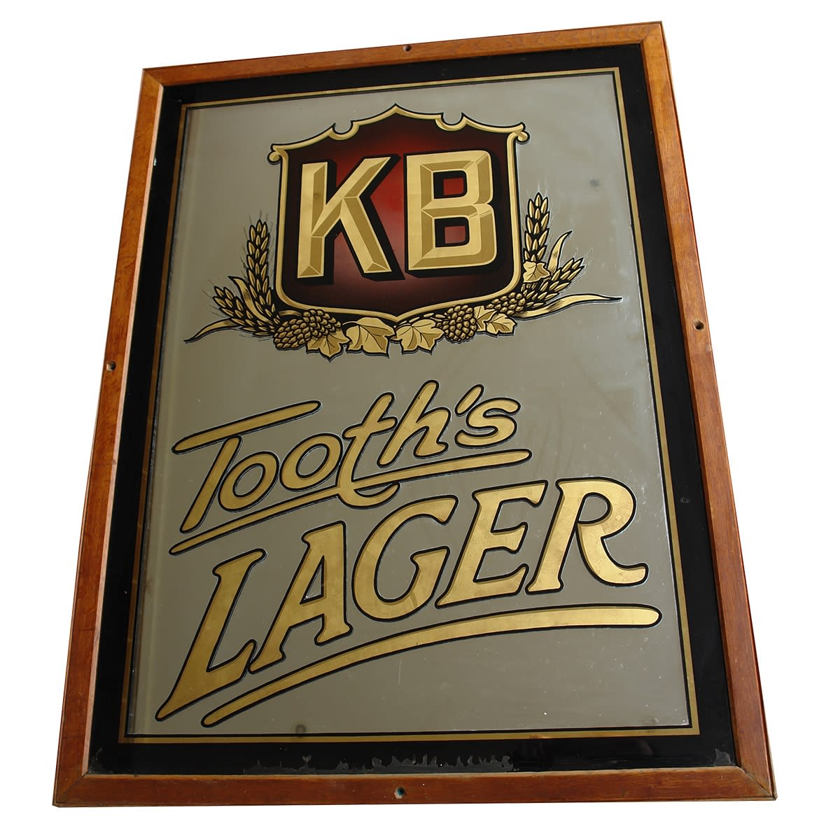 Beer. Tooth's KB Lager Advertising Mirror. 4 ft x 3 ft. (NOT FOR POST) (New South Wales)