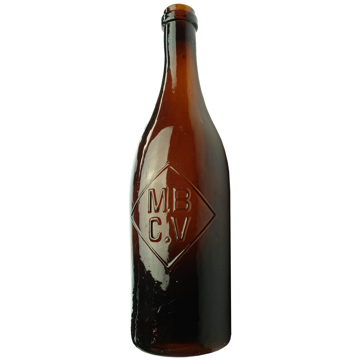 Beer. MBCV in a diamond. Ring Seal. Red Amber. 26 oz. (Victoria)