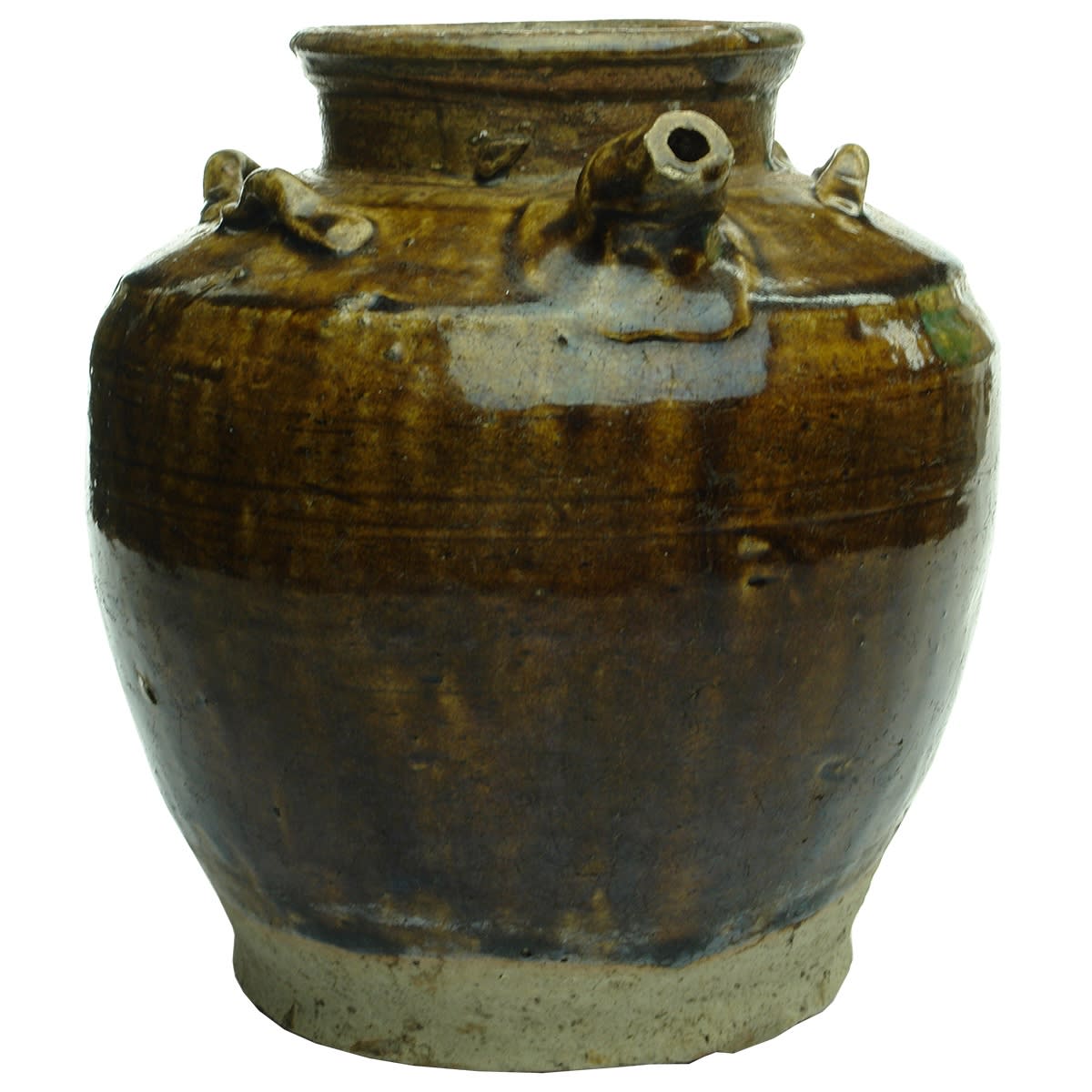 Chinese. Medium Loop Jar With Handle and Pouring Spout. 215 mm.