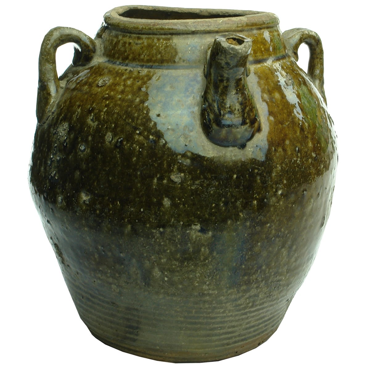 Chinese. Medium-Large Loop Jar With Handle and Pouring Spout with Larger Loops. 250 mm.