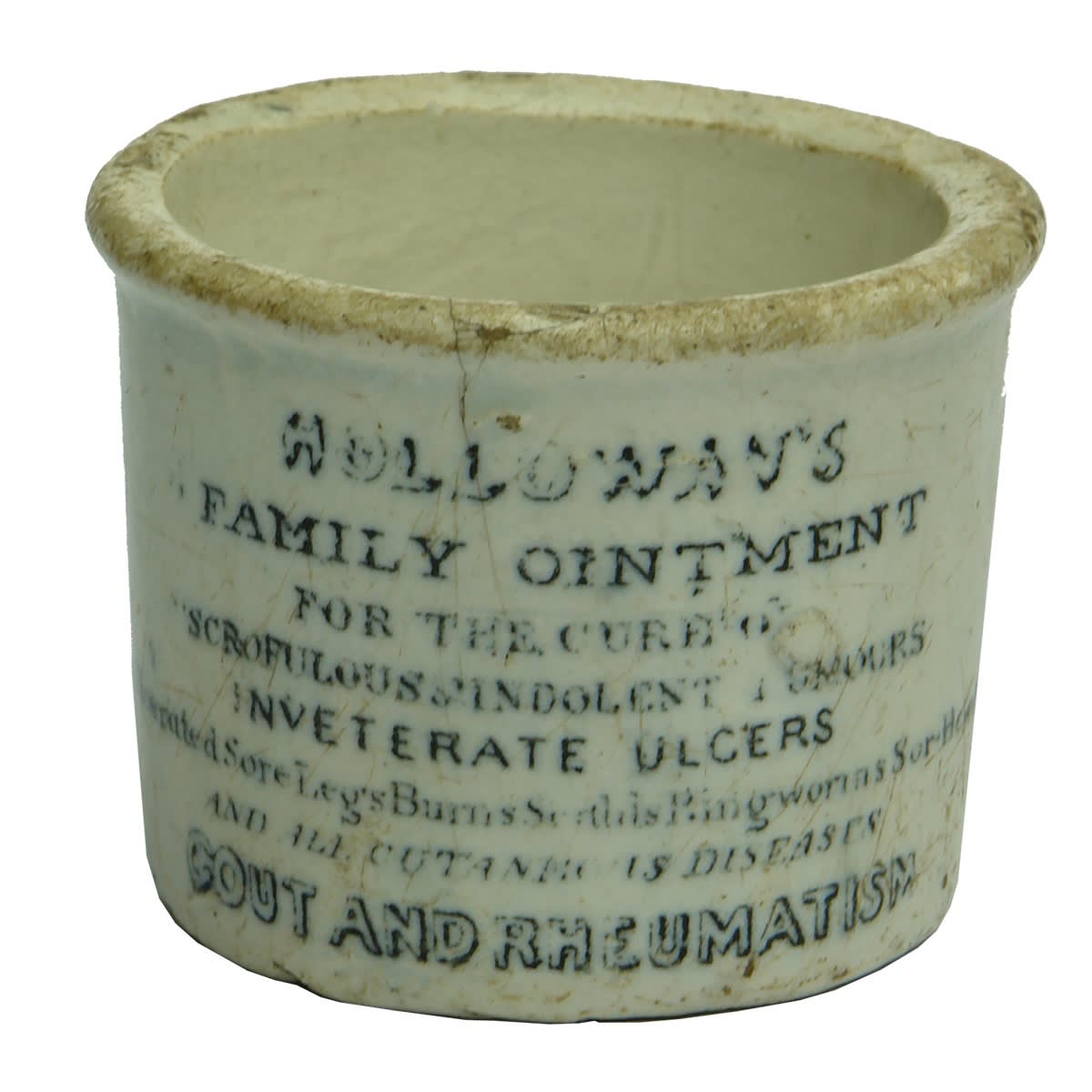 Ointment Pot. Holloway's Family Ointment. 244 Strand, London.