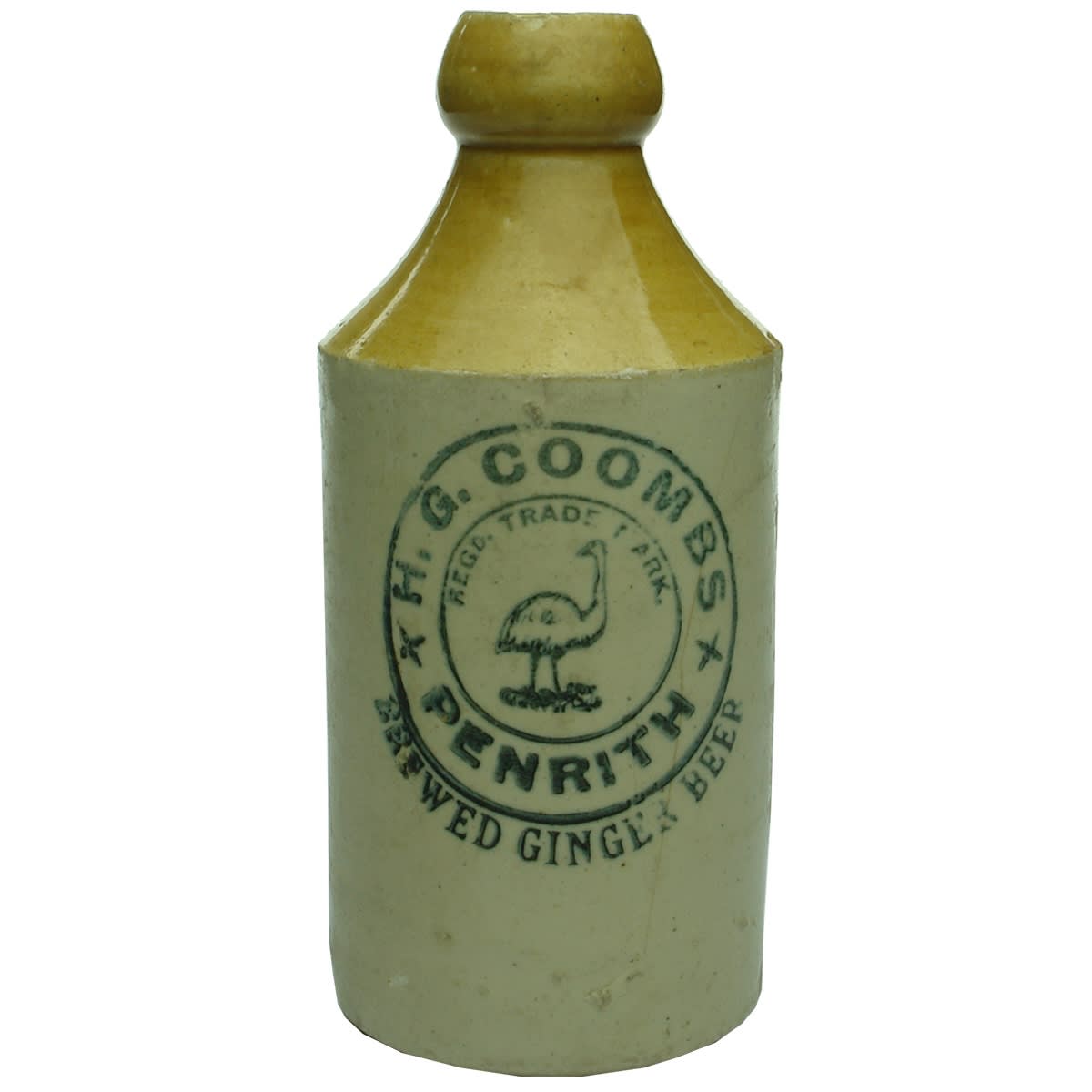 Ginger Beer. H. G. Coombs, Penrith. Emu. Dump. Tan top. R, Fowler, Sydney. (New South Wales)