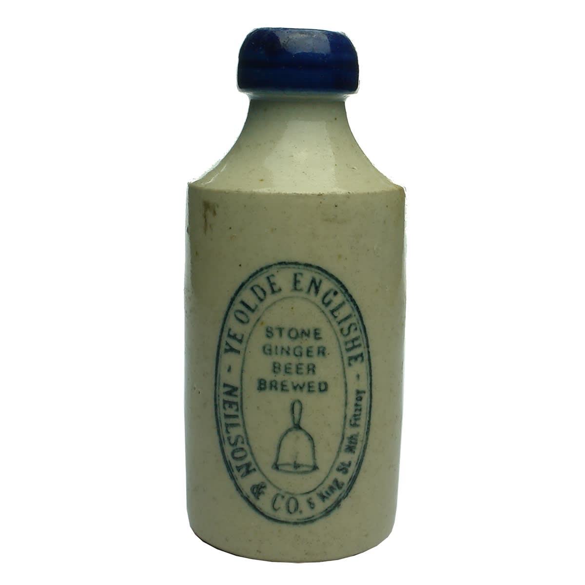 Ginger Beer. Neilson & Co, North Fitzroy. Bell. Blue Lip. Dump. 10 oz. (Victoria)