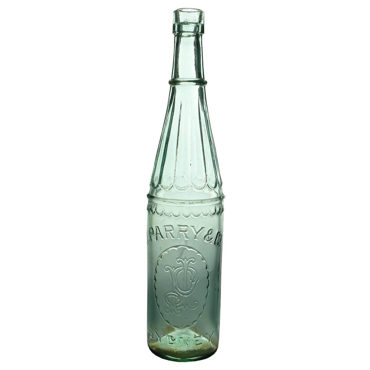 Cordial. J. Parry & Co., Sydney. Aqua. 26 oz. (New South Wales)