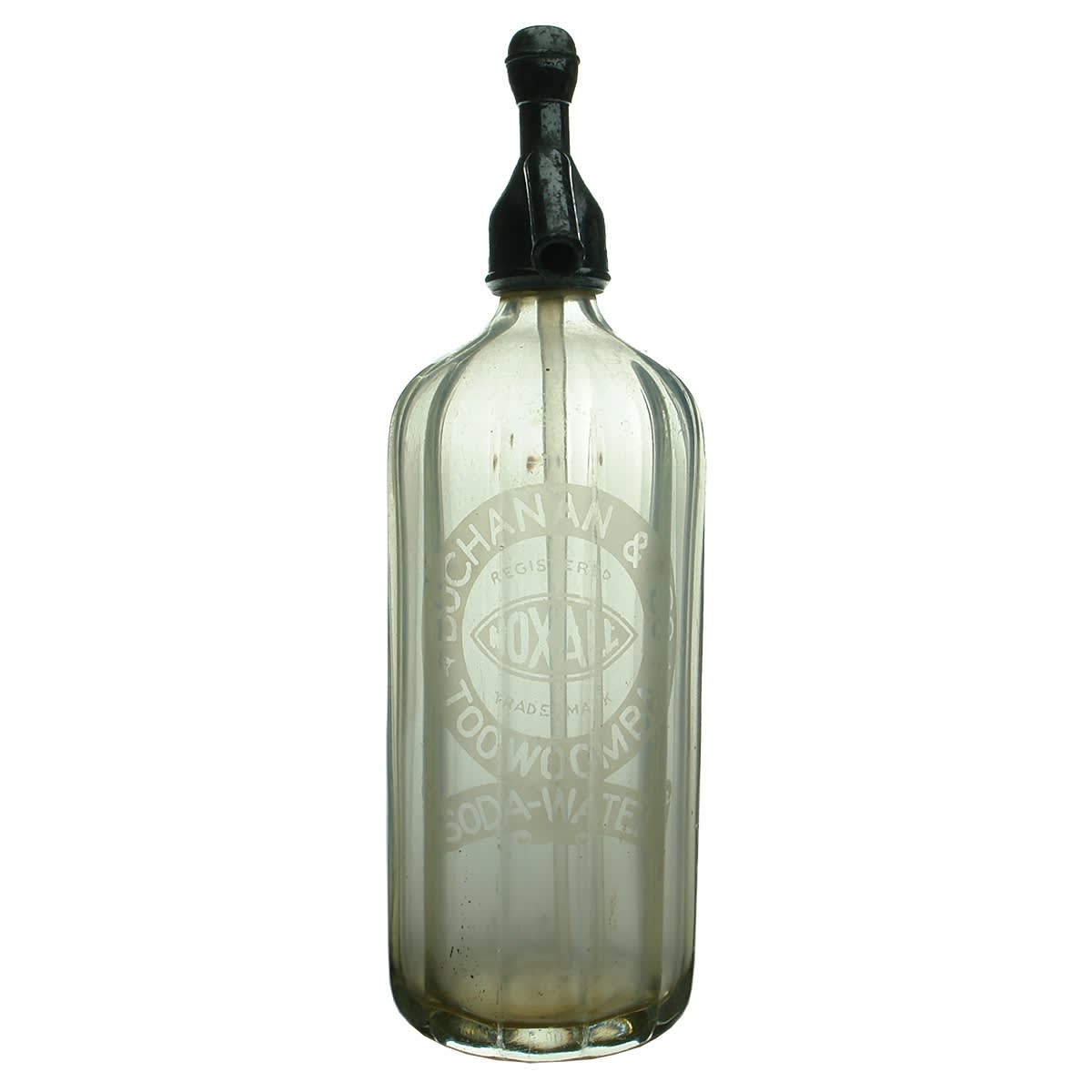 Soda Syphon. Buchanan & Co, Toowoomba. Noxall. Regent shape. 30 oz. (Queensland)